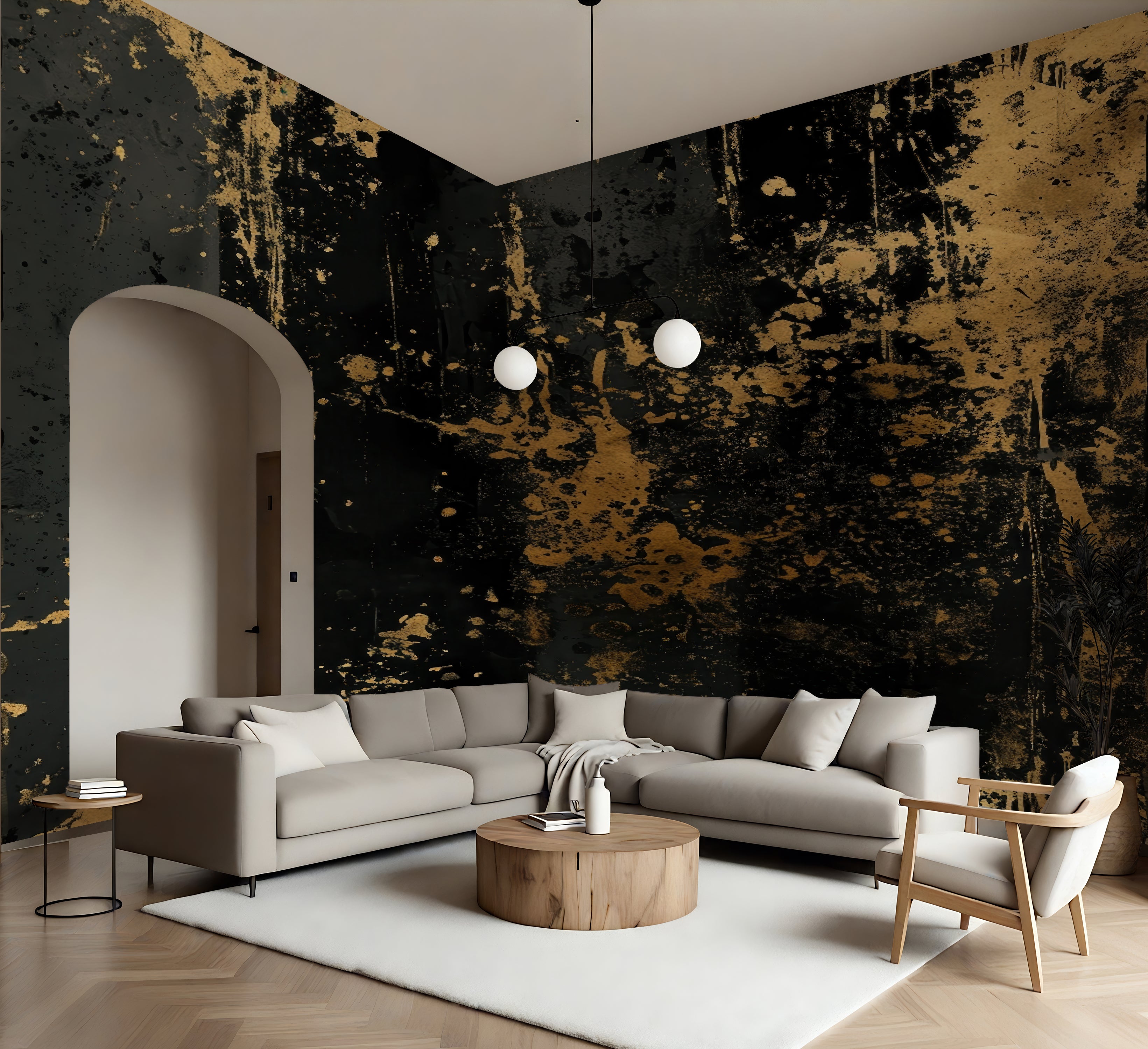 Weathered Veil  —  Luxe Textures Luxury Wallpaper