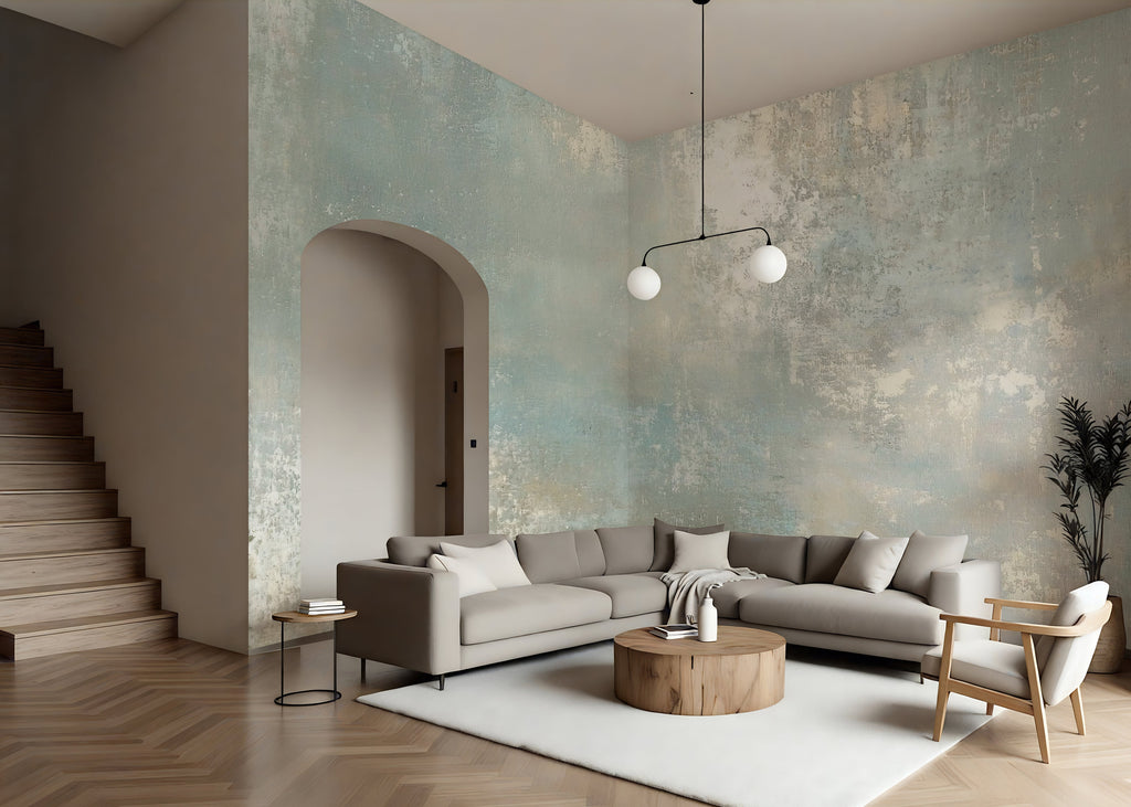 Soft Blue Plaster — Luxe Textures Luxury Wallpaper Mural