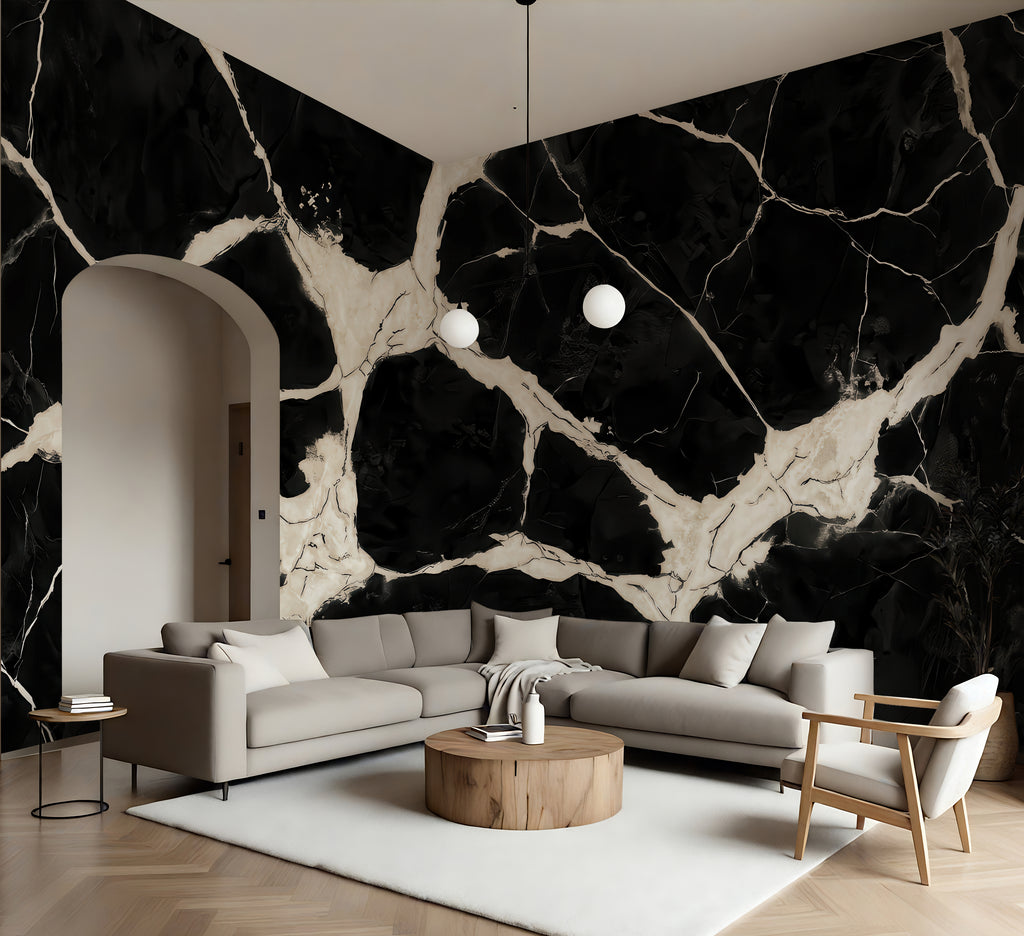Ink Fracture — Luxe Textures Luxury Wallpaper Mural