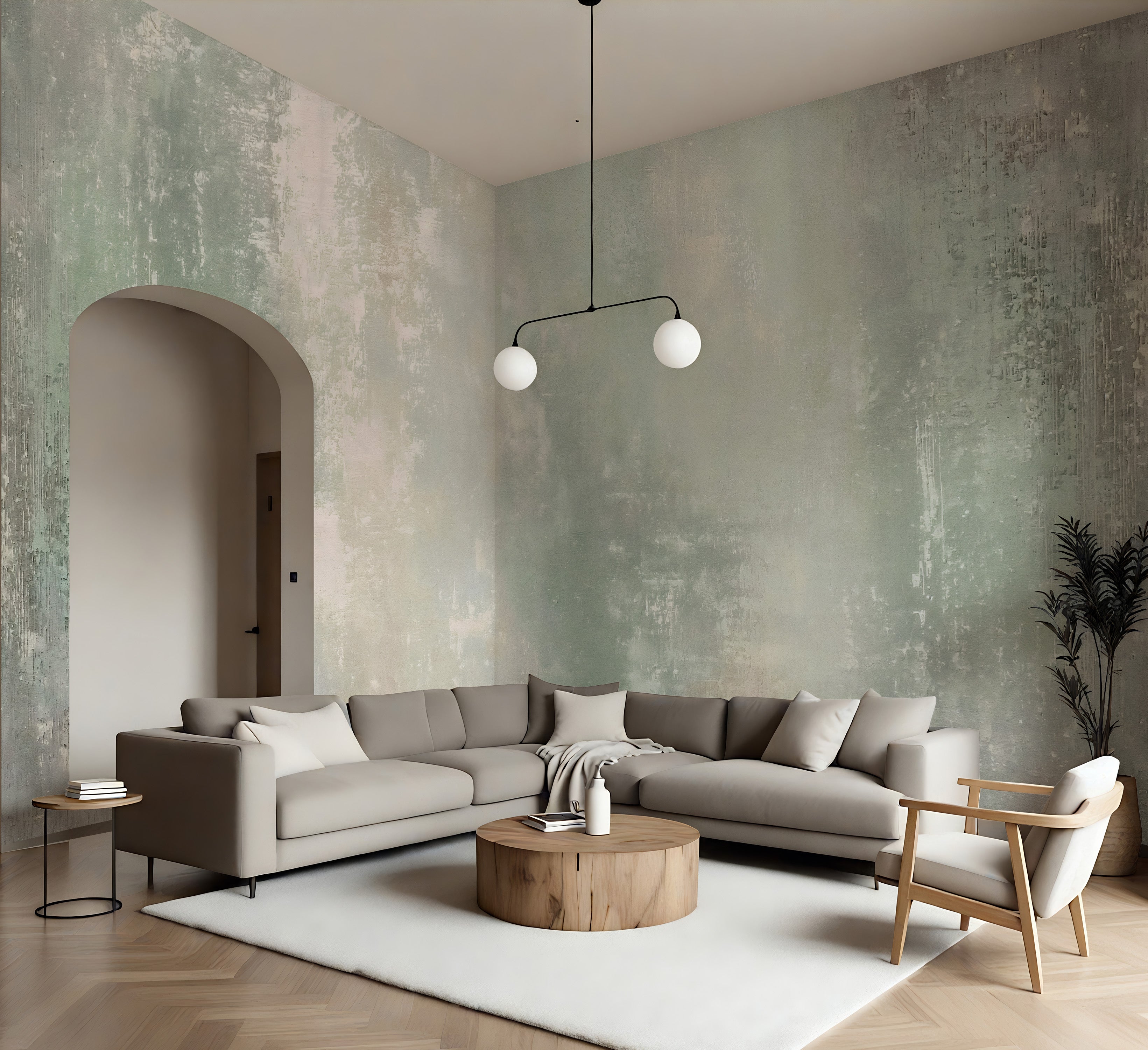 Sage Plaster - Luxe Textures Luxury Wallpaper Mural