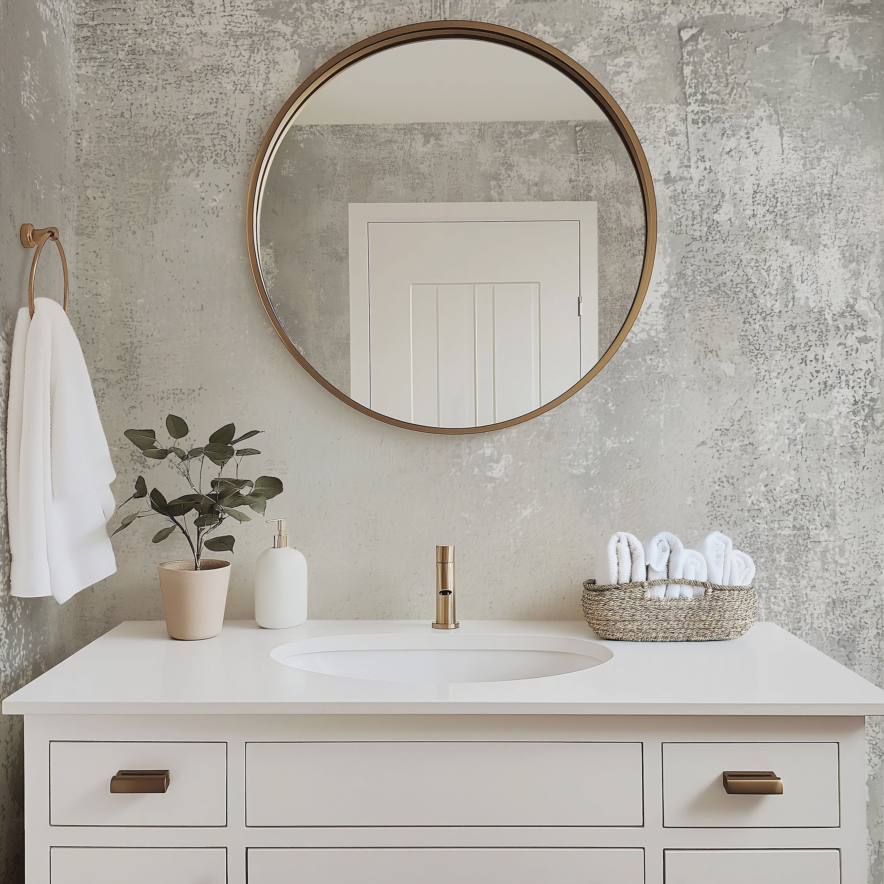 Distressed Rustic Concrete — Luxe Textures Luxury Wallpaper Mural