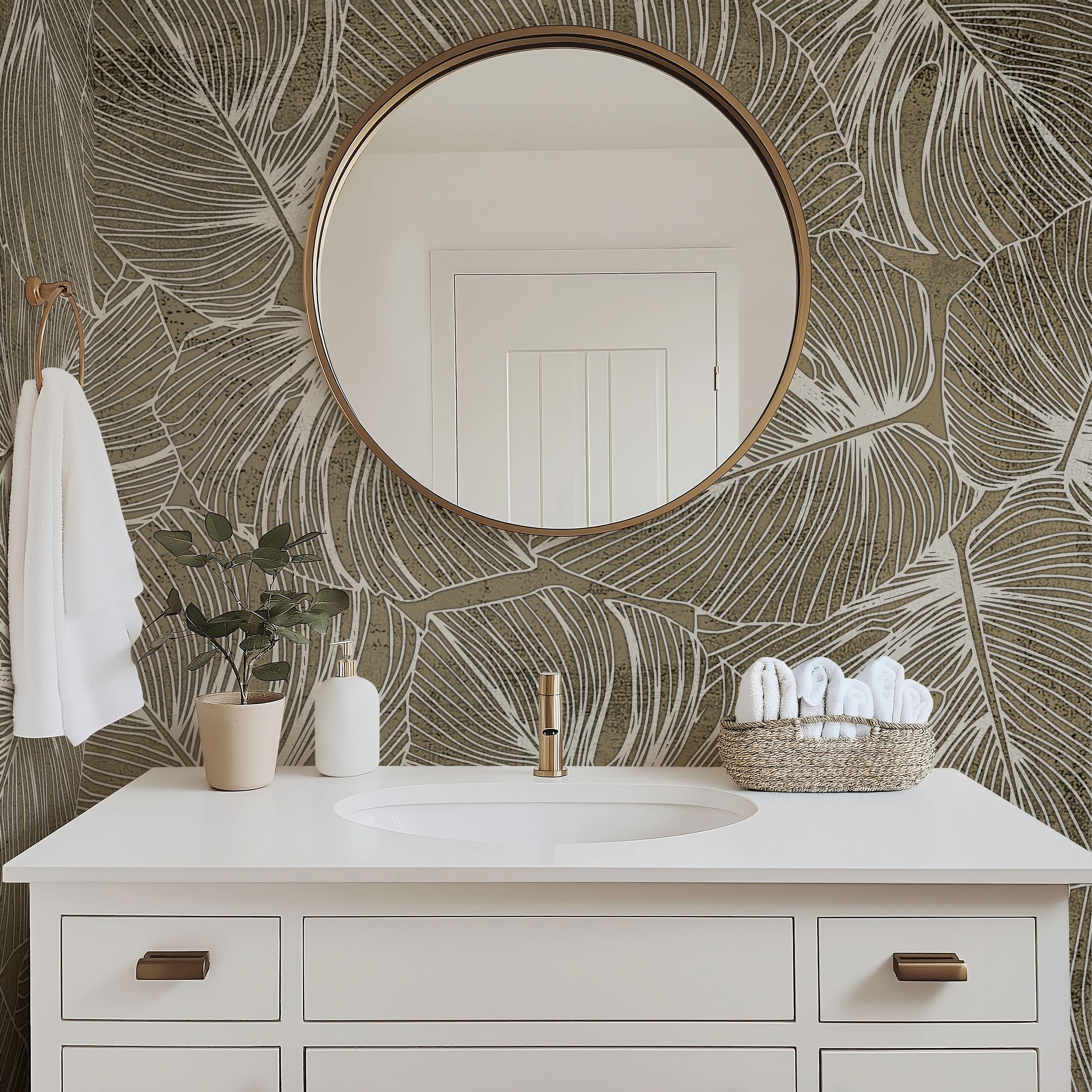 Tropical Canopy — Bold Florals Luxury Wallpaper Mural