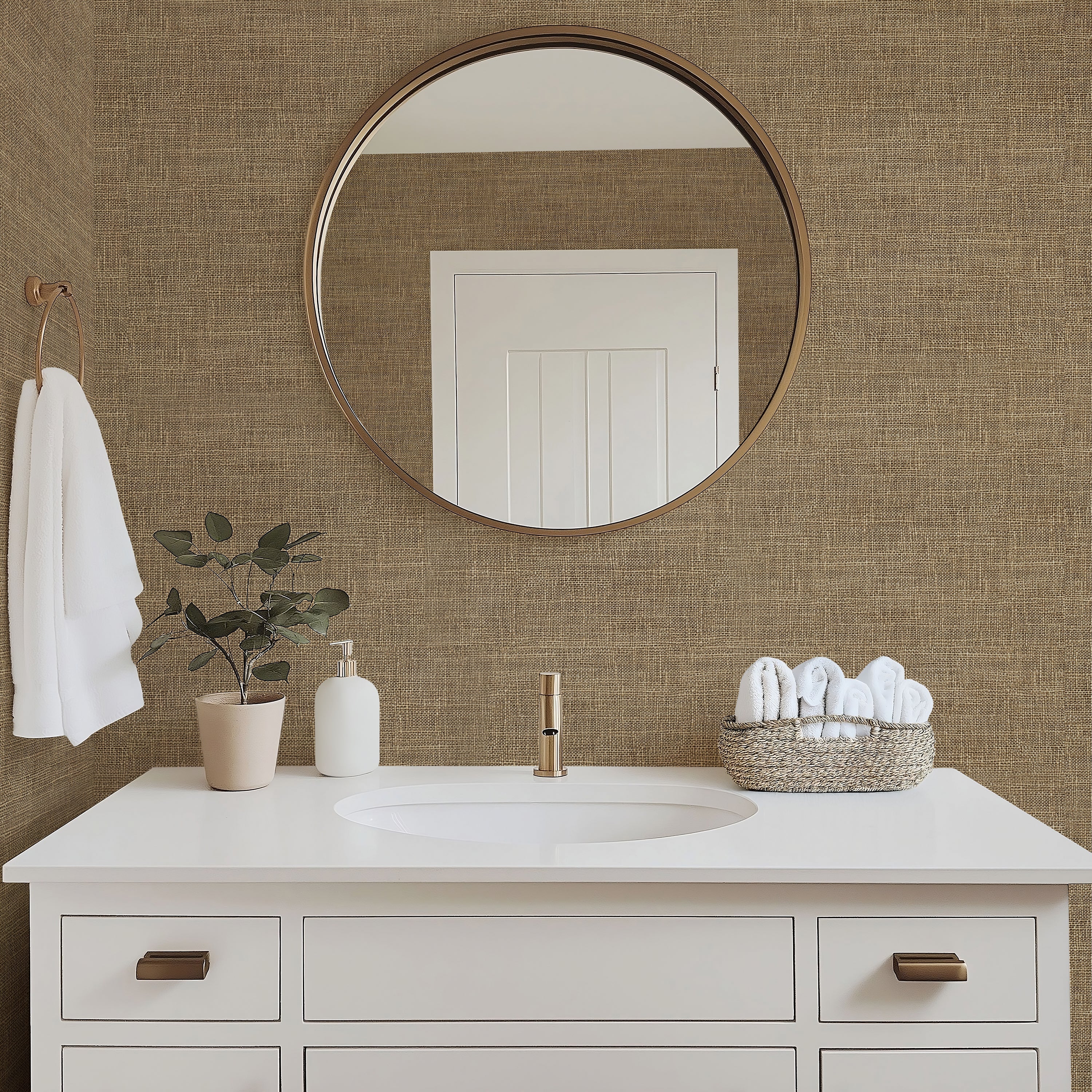 Burlap — Rustic Farmhouse Luxury Wallpaper Mural