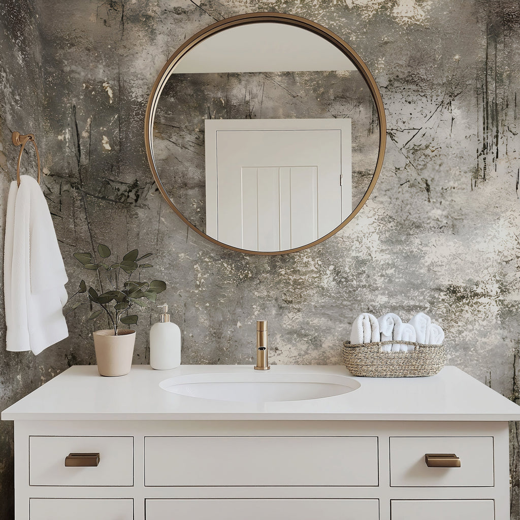 Distressed Scratched Concrete — Luxe Textures Luxury Wallpaper Mural