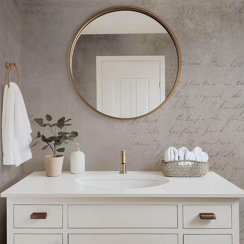 Vintage Handwriting — Rustic Farmhouse Luxury Wallpaper Mural