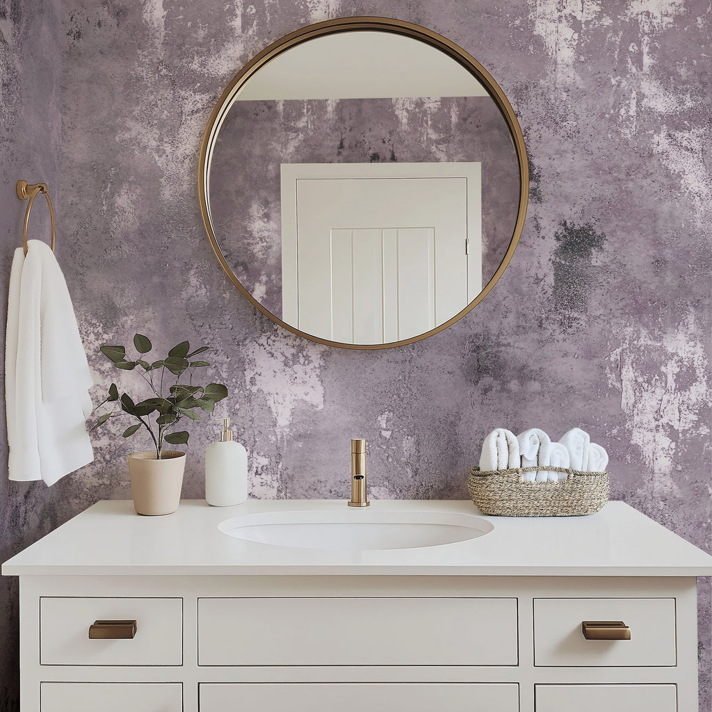 Soft Aubergine Plaster - Luxe Textures Luxury Wallpaper Mural