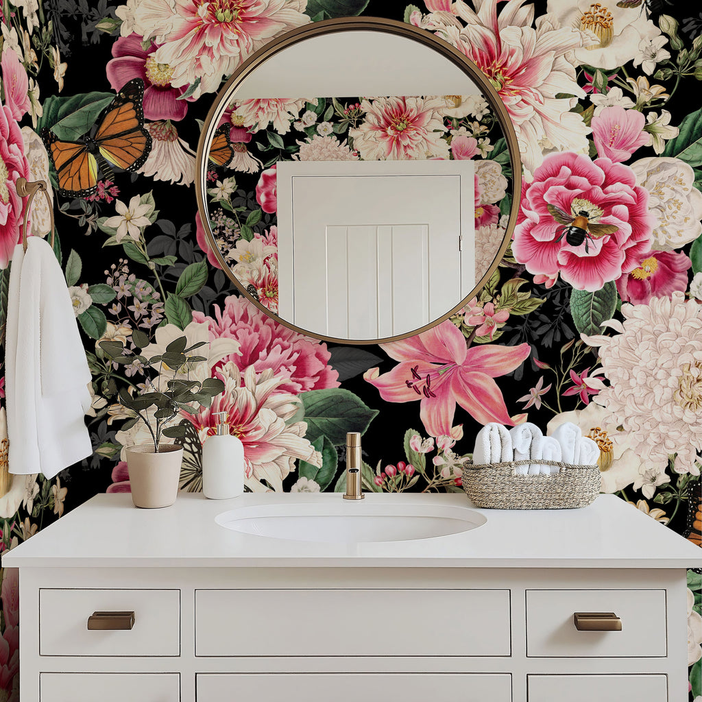 Floral Fantasy Blooms & Butterflies — Bold Florals Luxury Wallpaper Mural