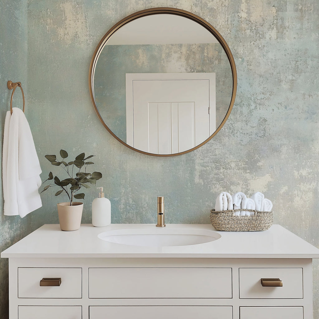 Soft Blue Plaster — Luxe Textures Luxury Wallpaper Mural