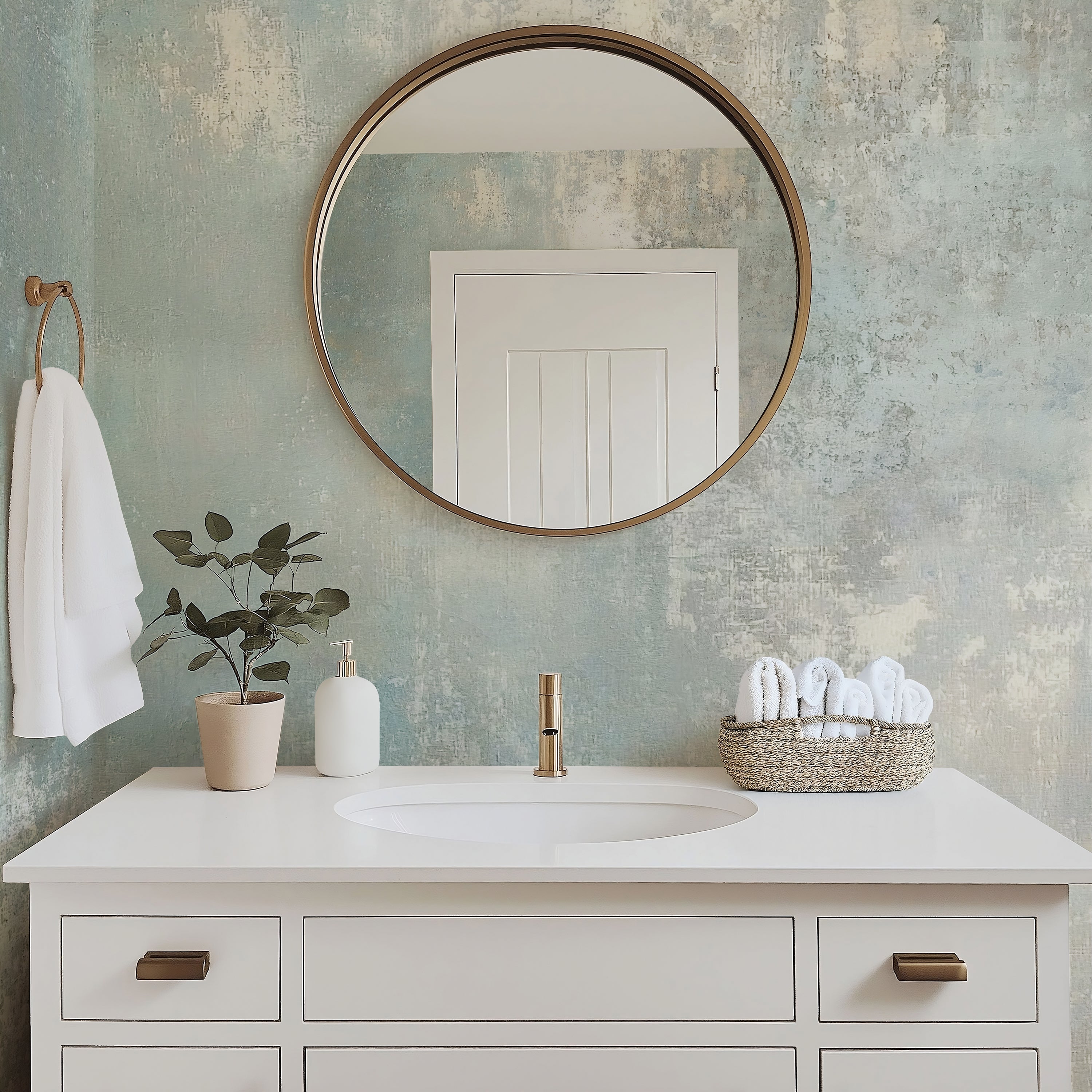 Soft Blue Plaster — Luxe Textures Luxury Wallpaper Mural