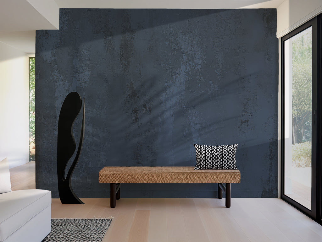 Navy Plaster — Luxe Textures Luxury Wallpaper Mural