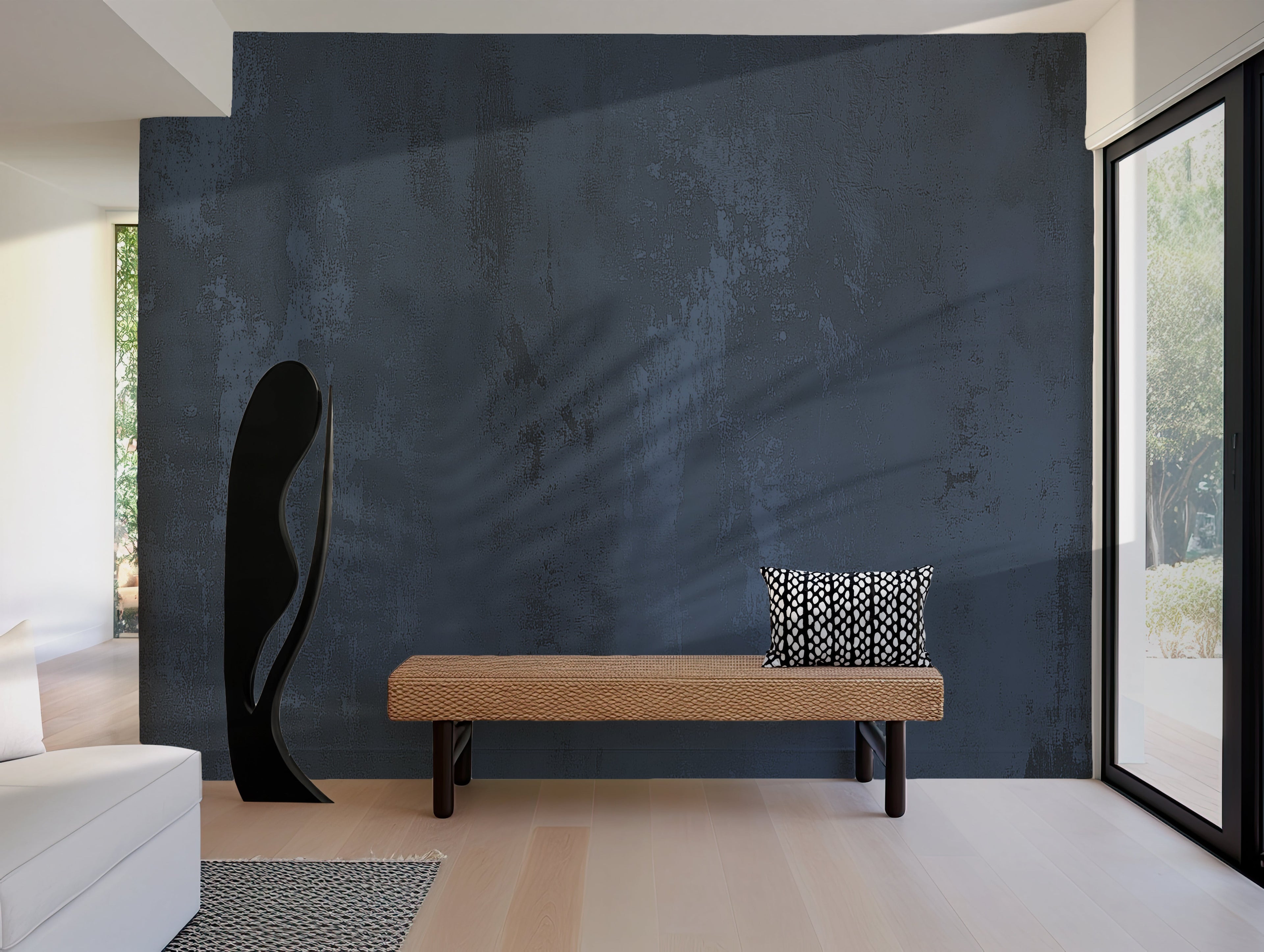 Navy Plaster — Luxe Textures Luxury Wallpaper Mural