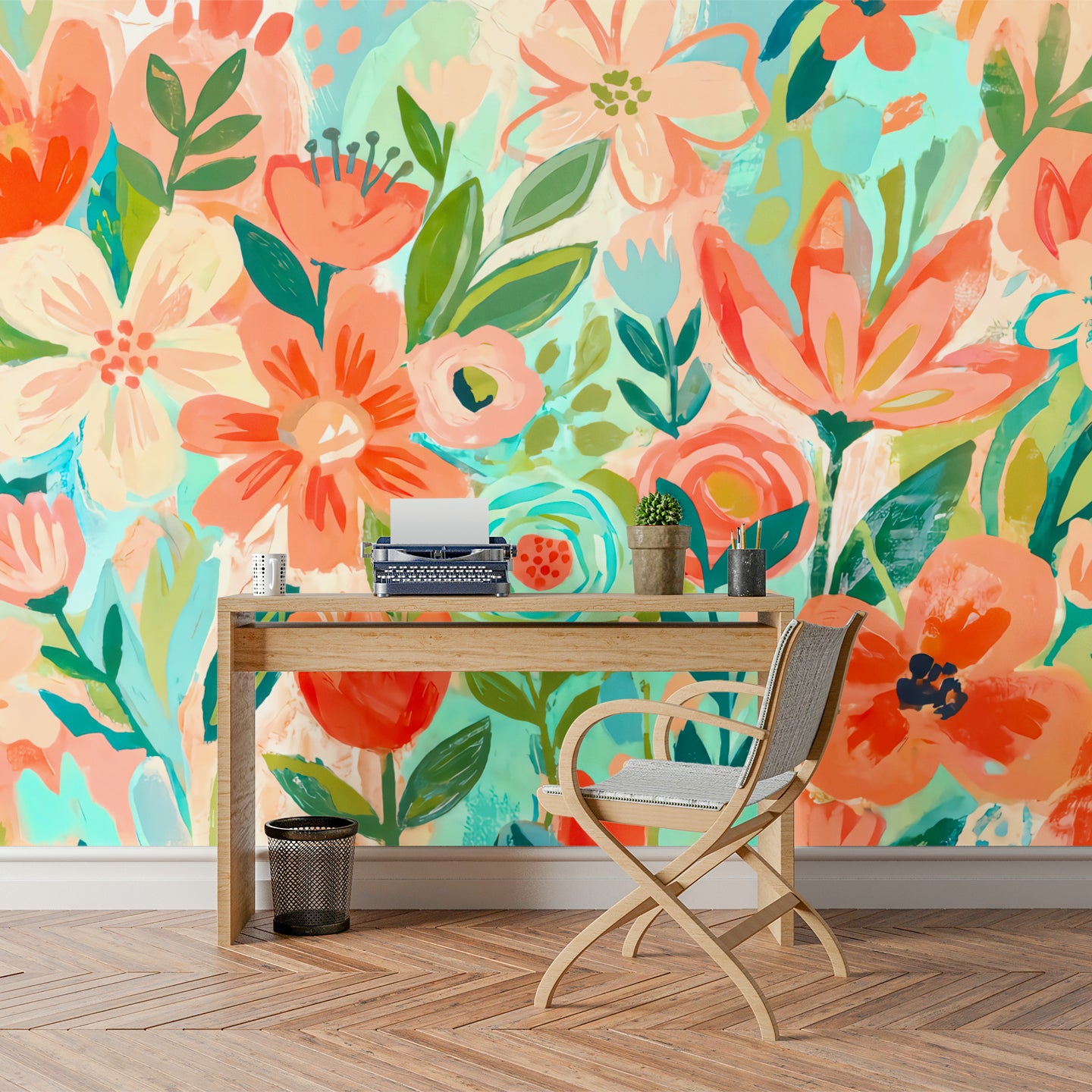 Happy Daisies —  Bold Florals Luxury Wallpaper