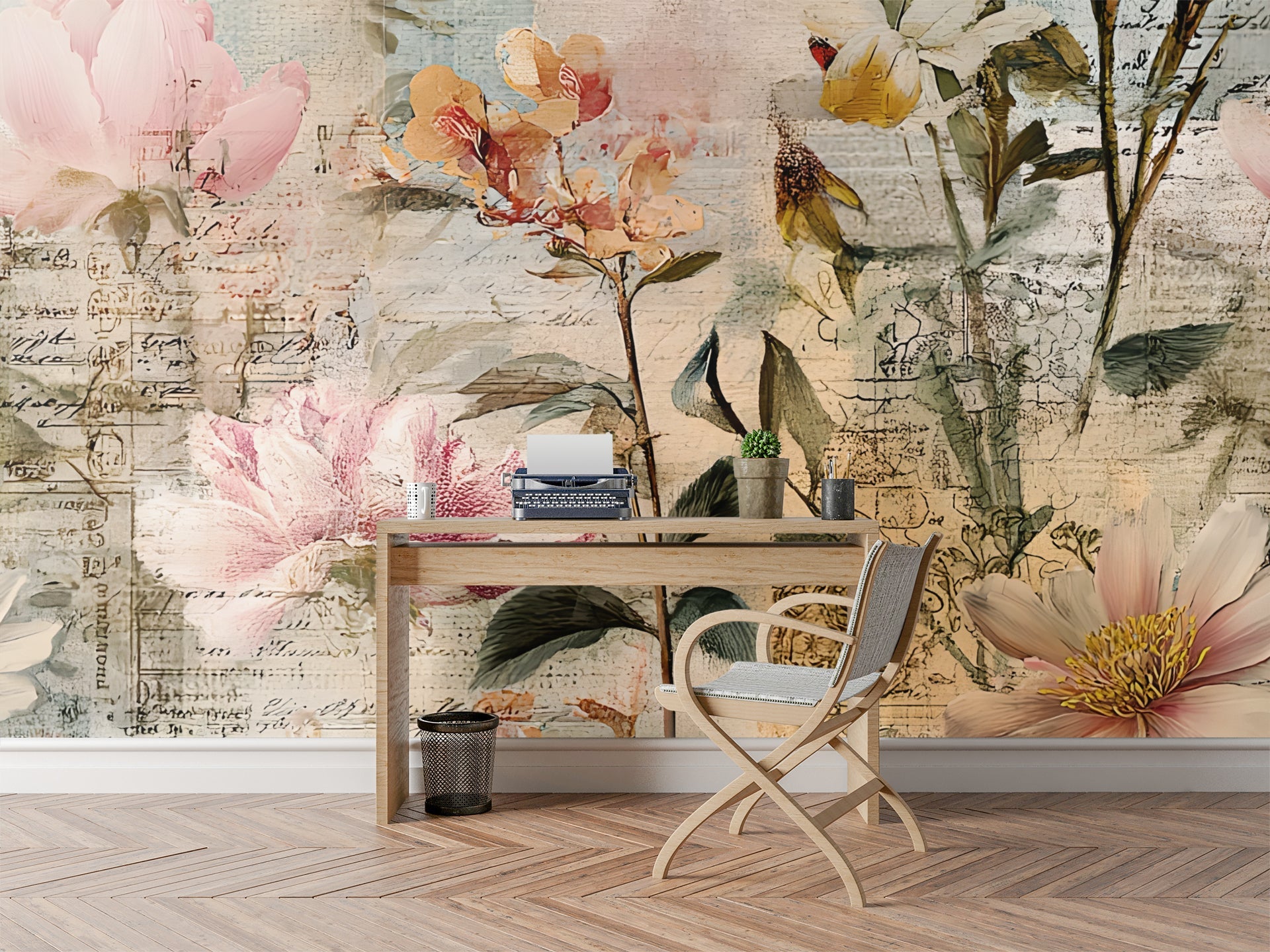 Floral Whimsy — Bold Florals Luxury Wallpaper Mural