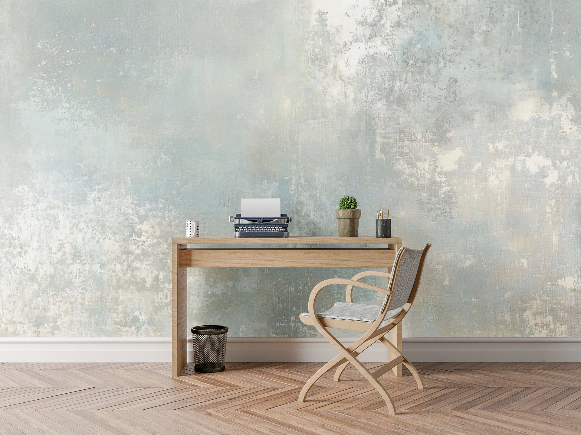 Soft Blue Plaster — Luxe Textures Luxury Wallpaper Mural