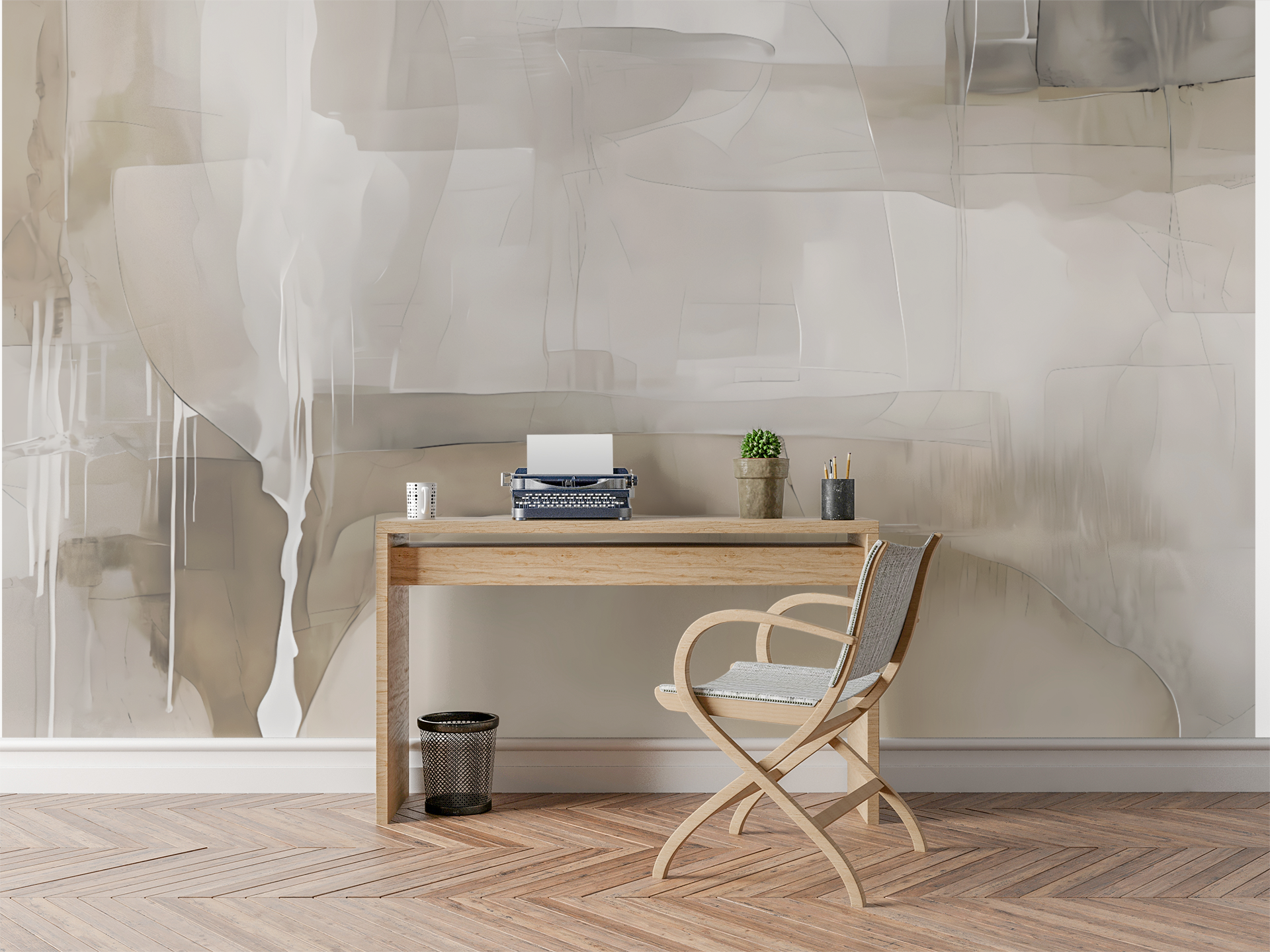 Silent Canvas — Abstract Luxury Wallpaper Mural