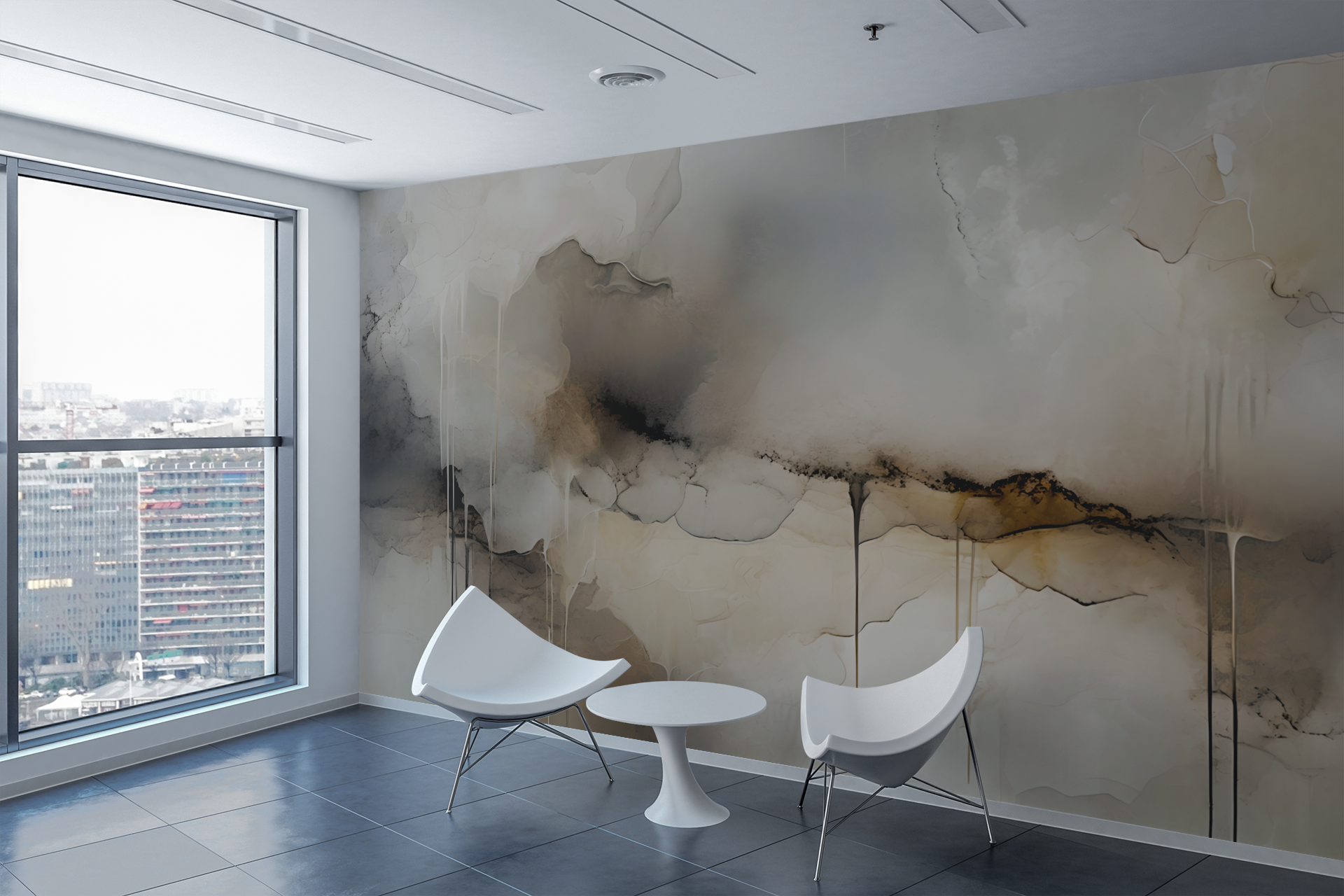 Amber Drift — Abstract Luxury Wallpaper Mural
