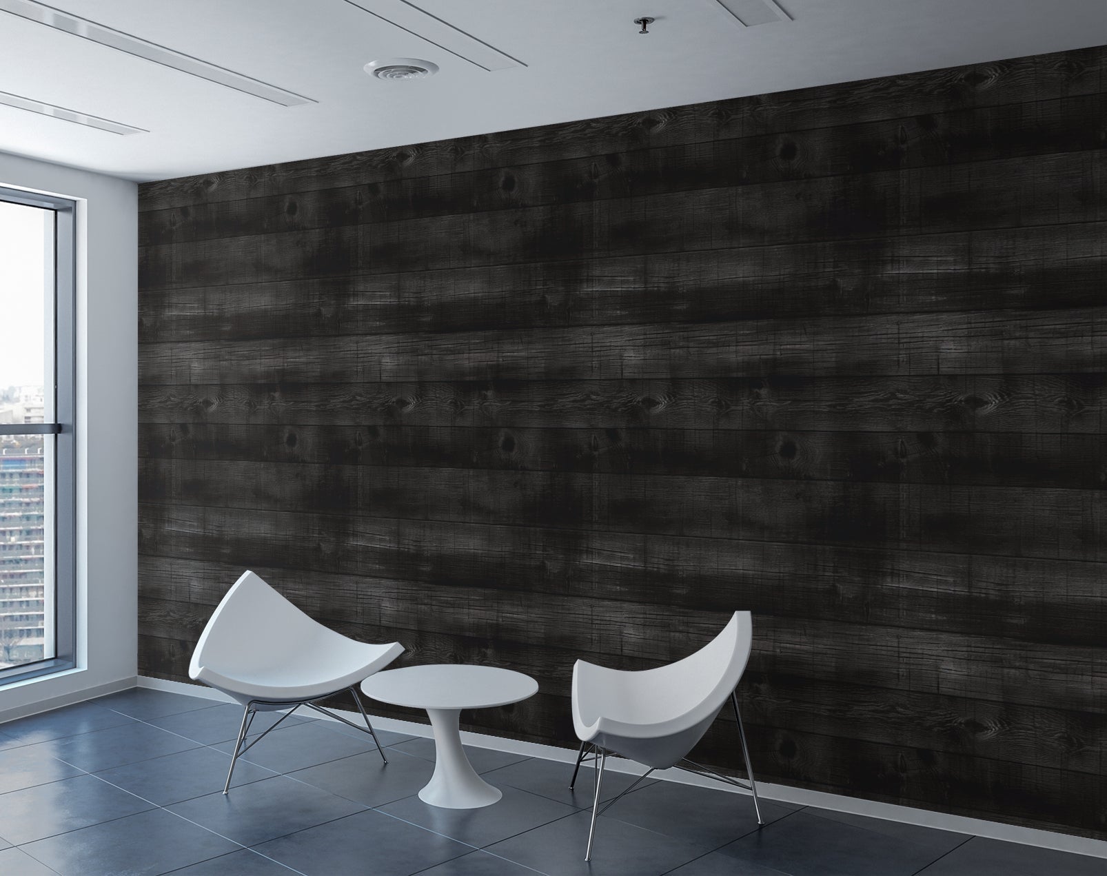 Ebony Plank — Rustic Farmhouse Luxury Wallpaper Mural