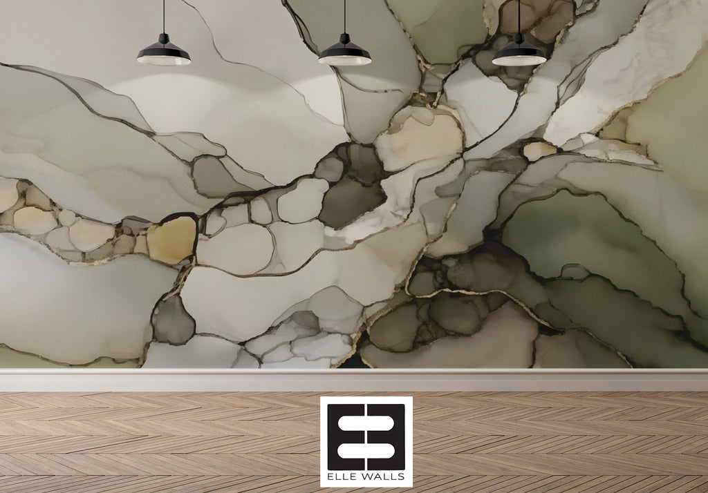Green Earth — Abstract Luxury Wallpaper Mural