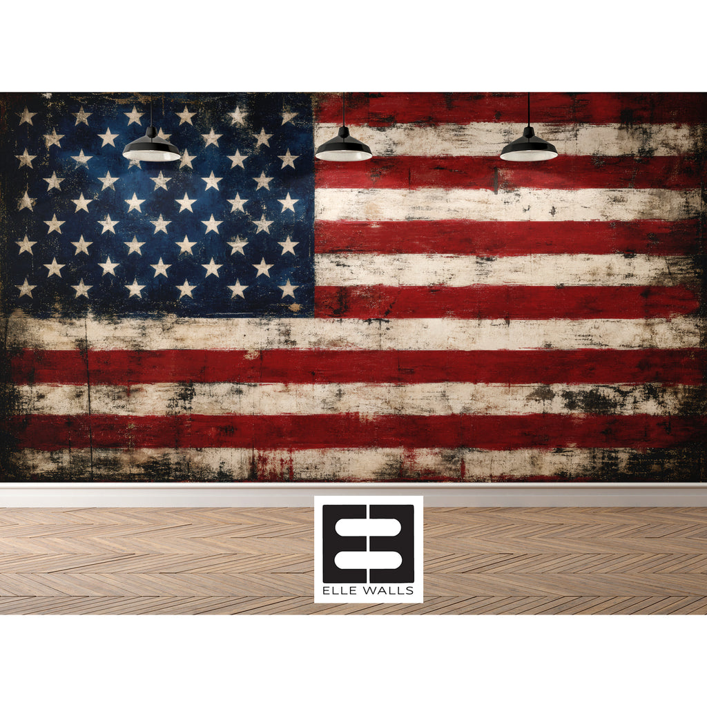 Old Glory — Rustic Farmhouse Luxury Wallpaper Mural