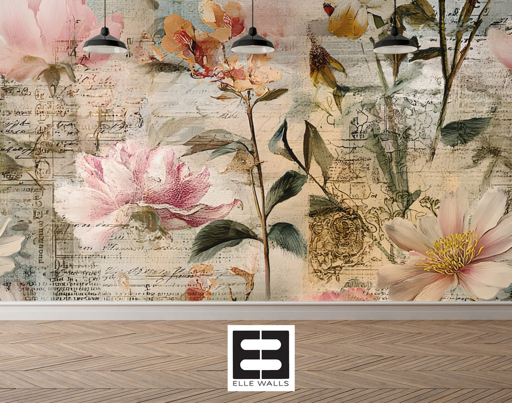 Floral Whimsy — Bold Florals Luxury Wallpaper Mural