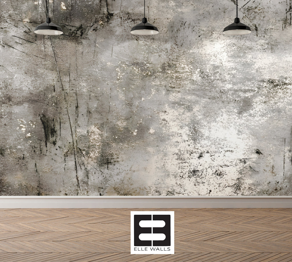 Distressed Scratched Concrete — Luxe Textures Luxury Wallpaper Mural