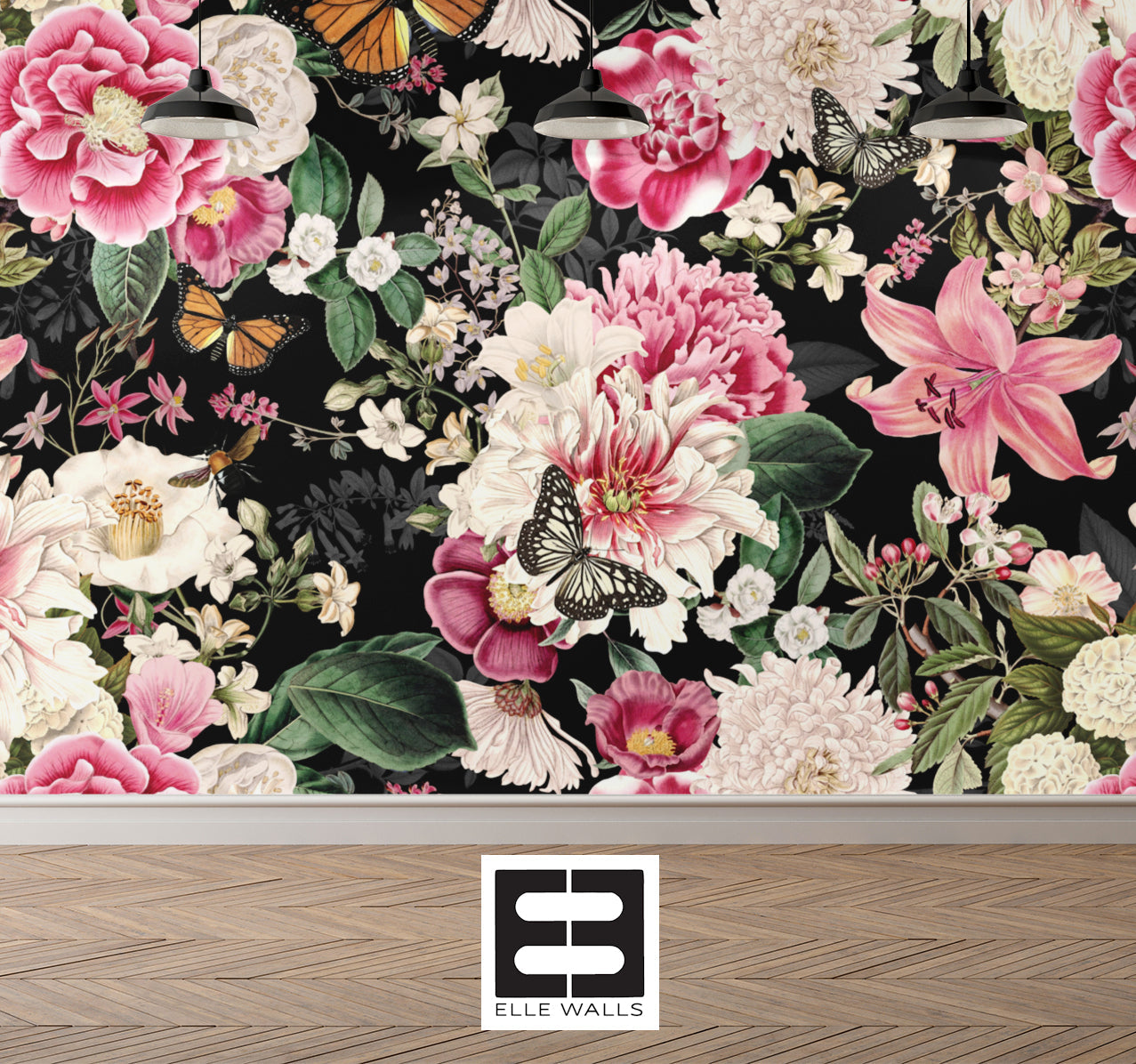 Floral Fantasy Blooms & Butterflies — Bold Florals Luxury Wallpaper Mural