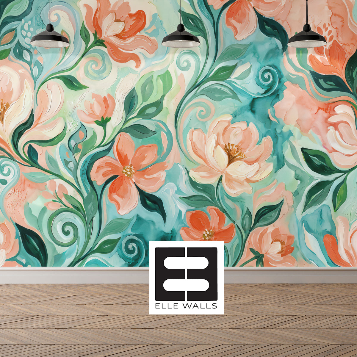Coral Waltz —  Bold Florals Luxury Wallpaper