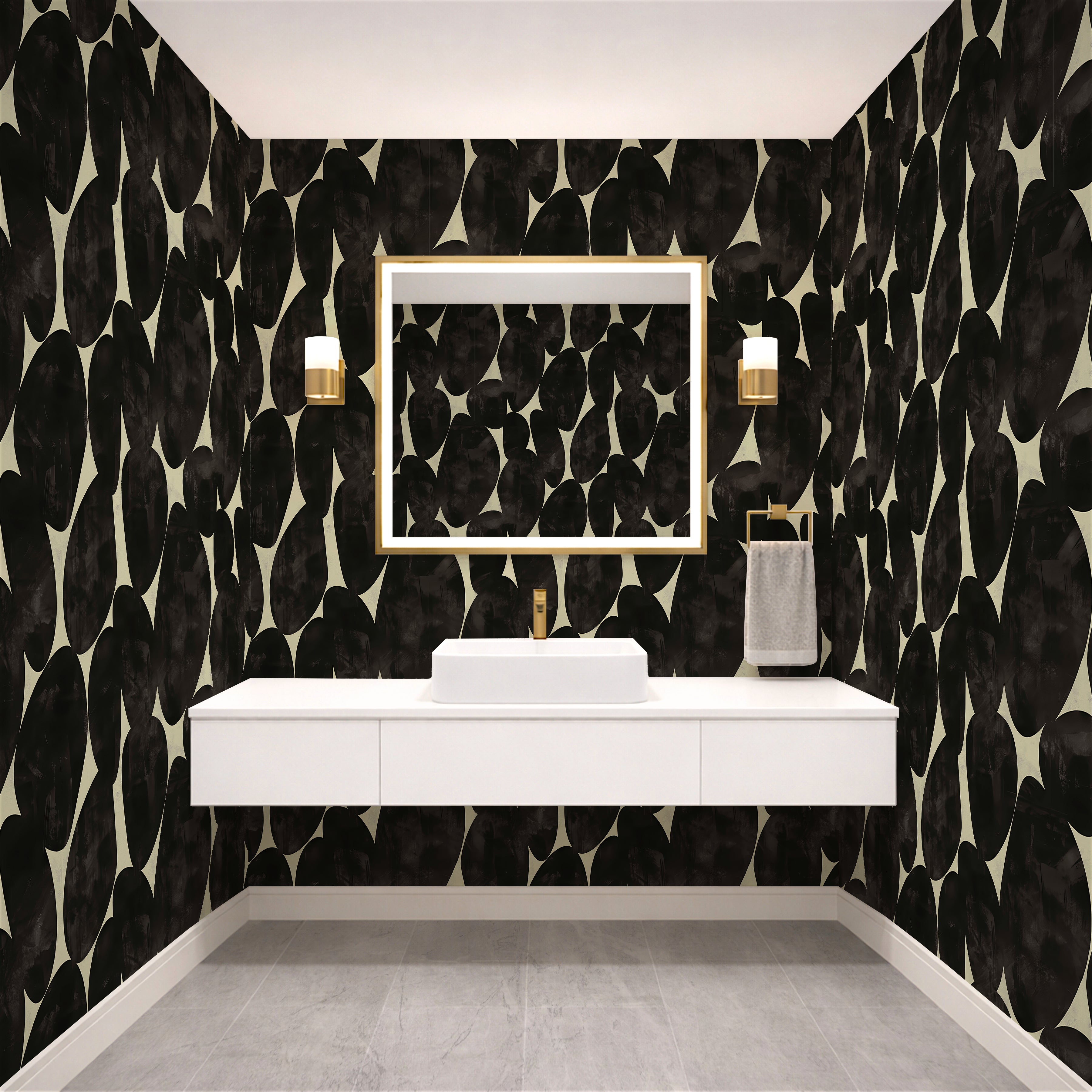 Charcoal Stone — Luxe Textures Luxury Wallpaper