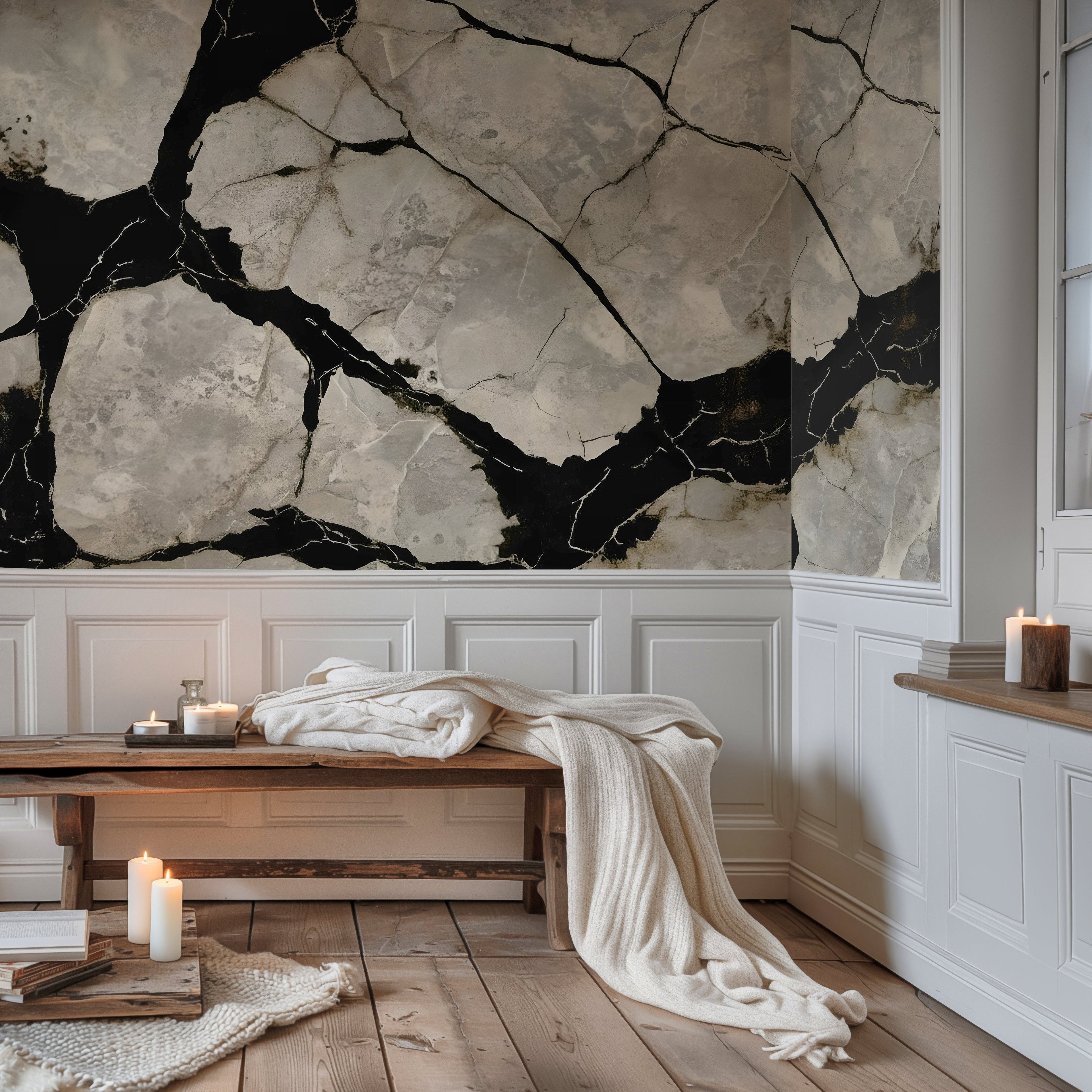 Onyx & Cream — Luxe Textures Luxury Wallpaper Mural