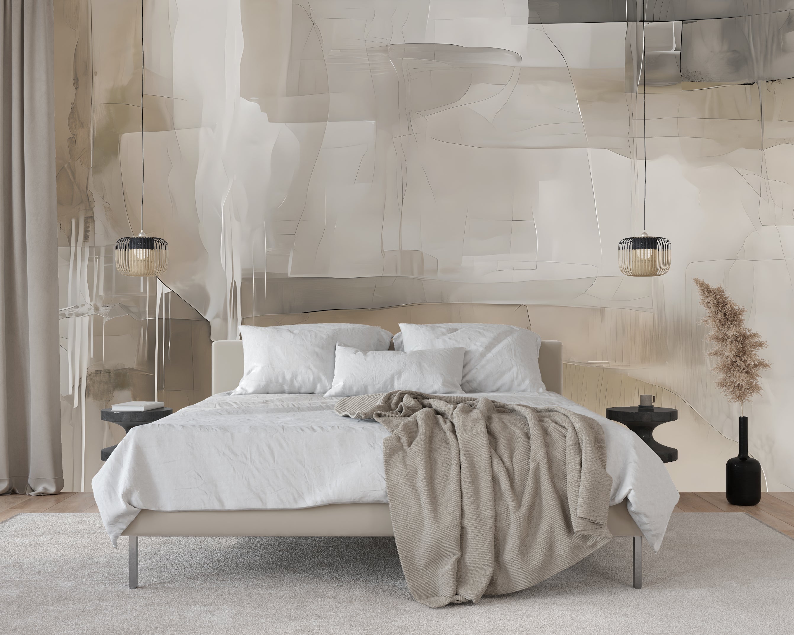 Silent Canvas — Abstract Luxury Wallpaper Mural