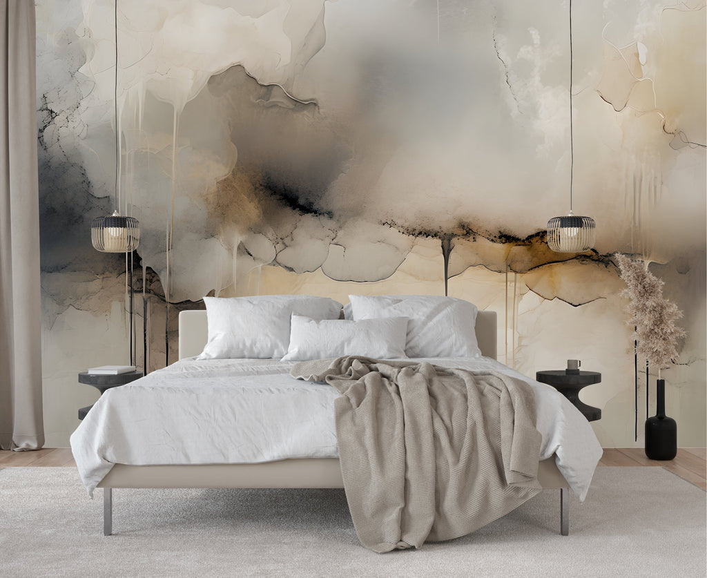 Amber Drift — Abstract Luxury Wallpaper Mural
