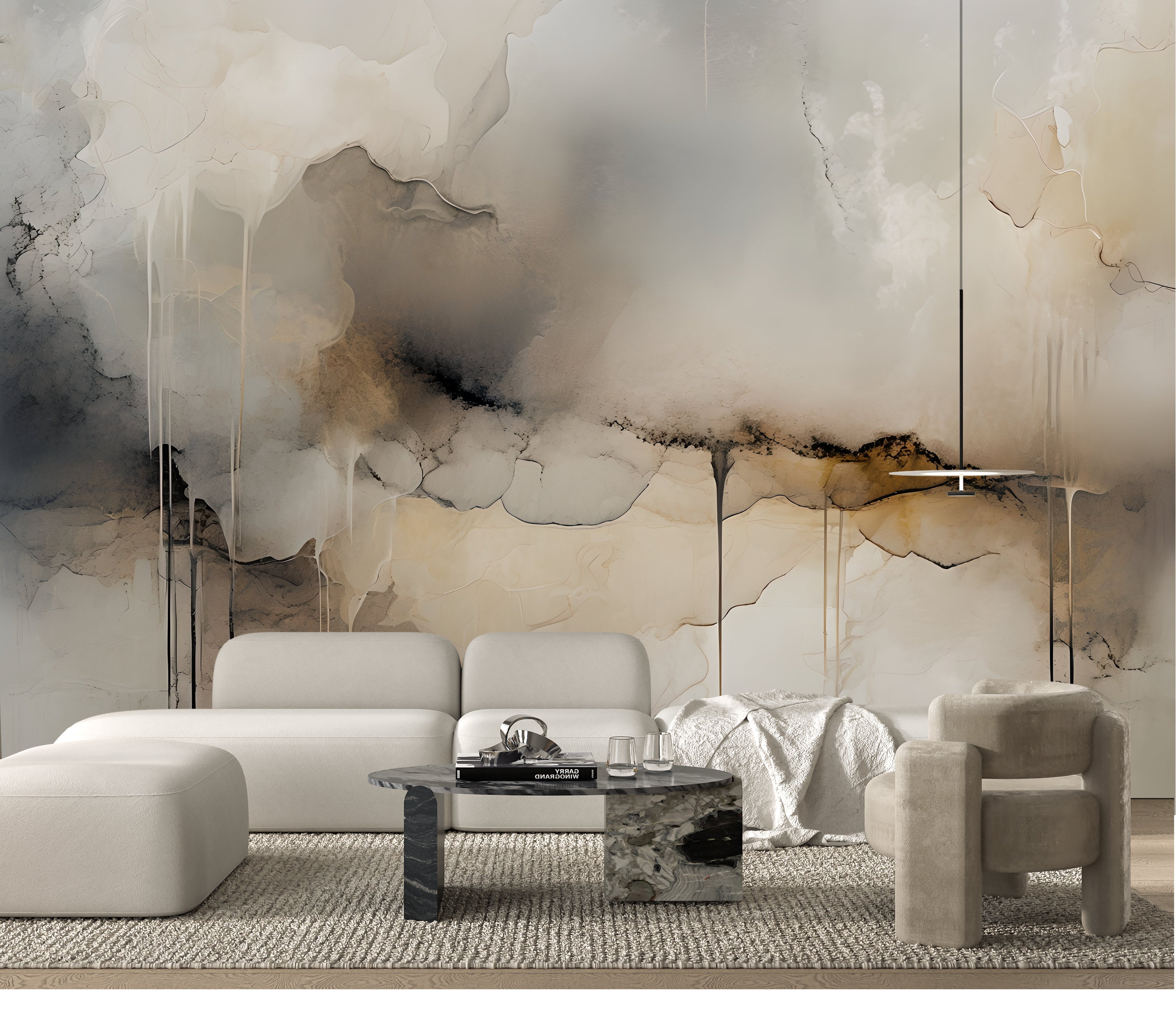 Amber Drift — Abstract Luxury Wallpaper Mural
