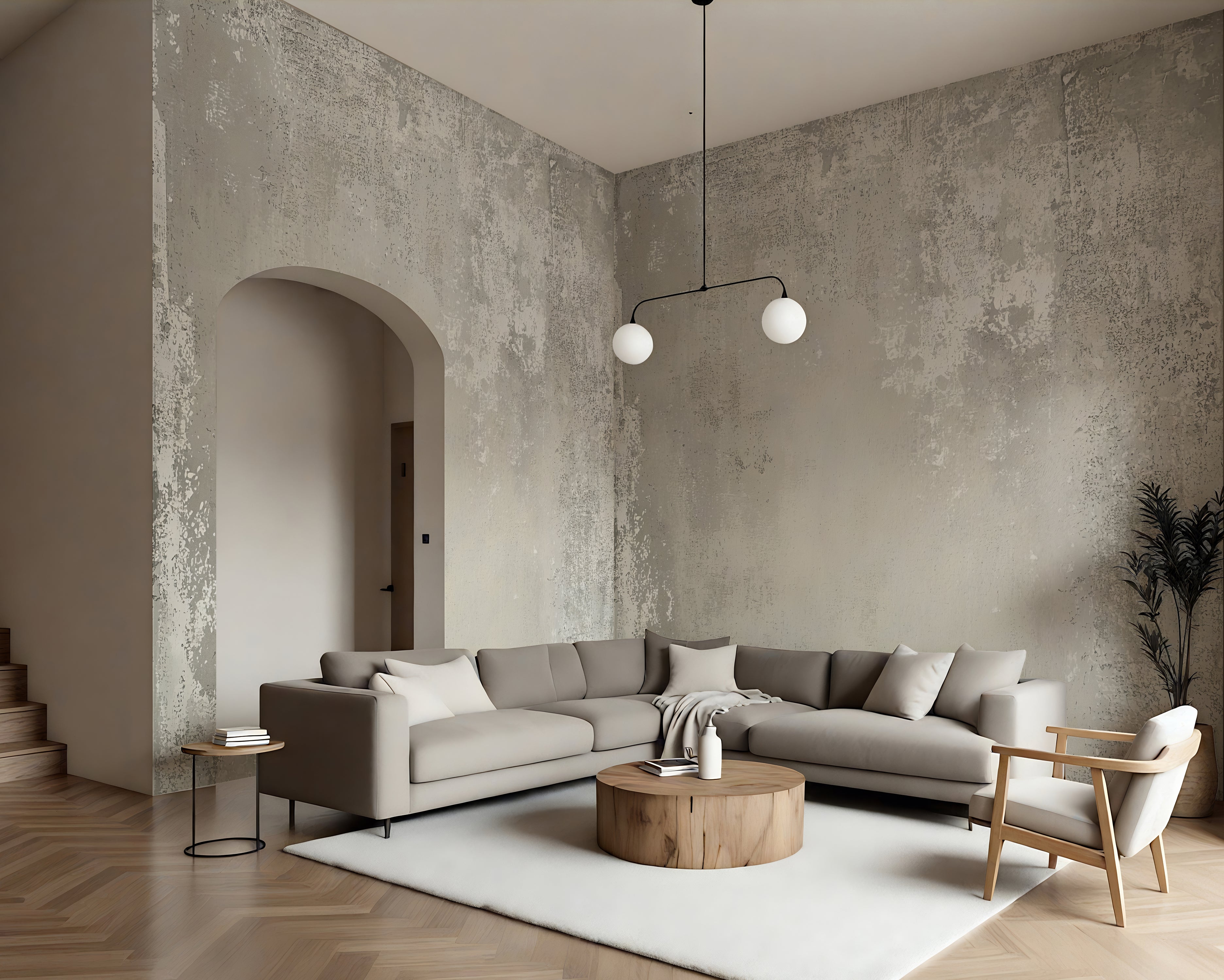 Distressed Rustic Concrete — Luxe Textures Luxury Wallpaper Mural
