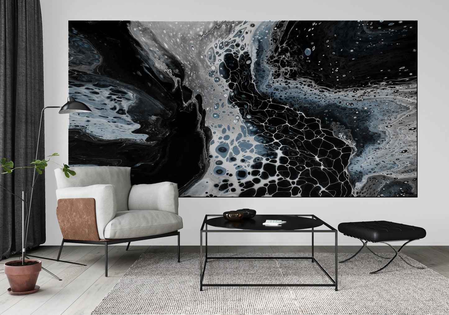 BLACK AND BLUE - Giant Wall Art Decal