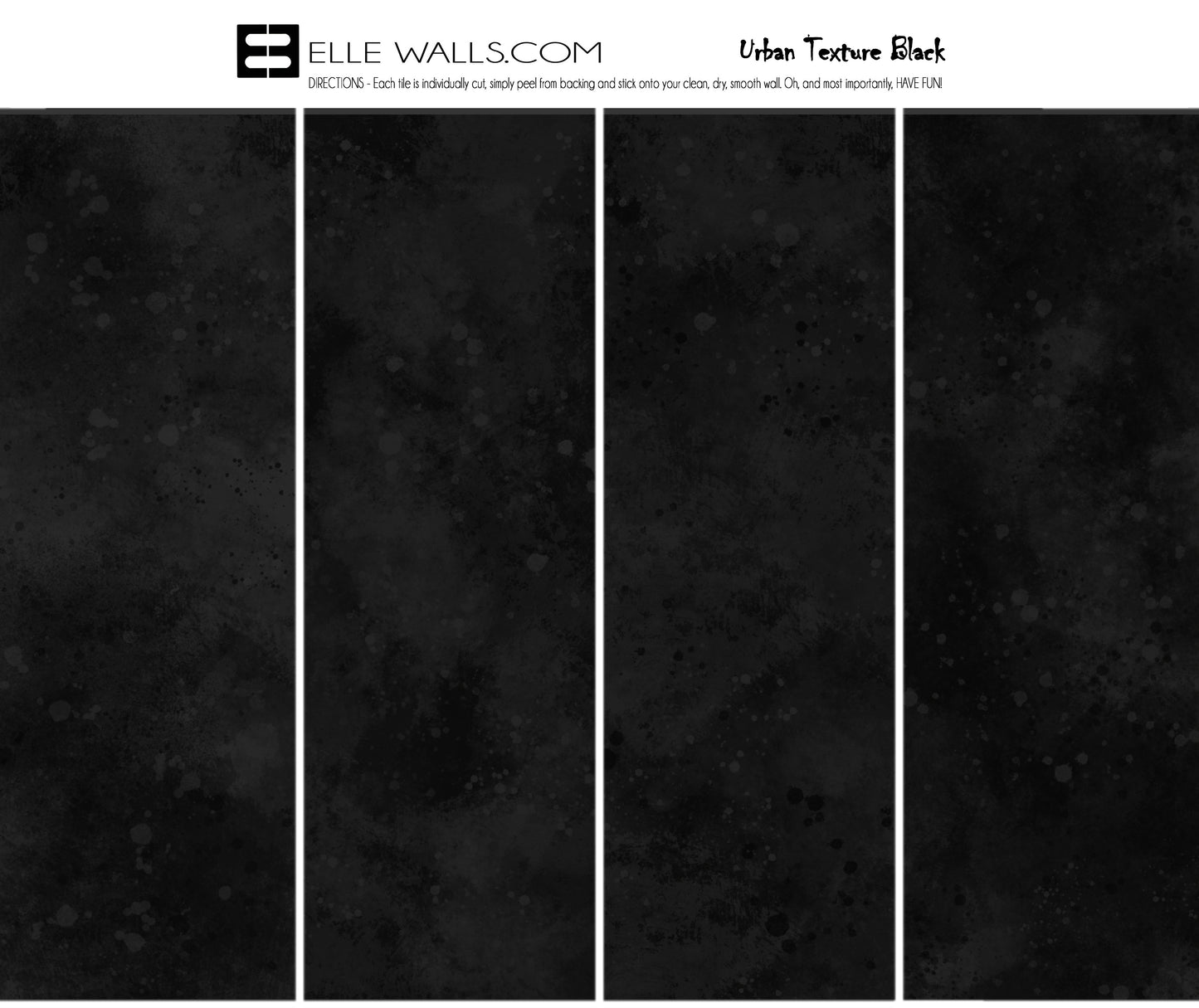 Urban Texture Wallpaper Tile - Black