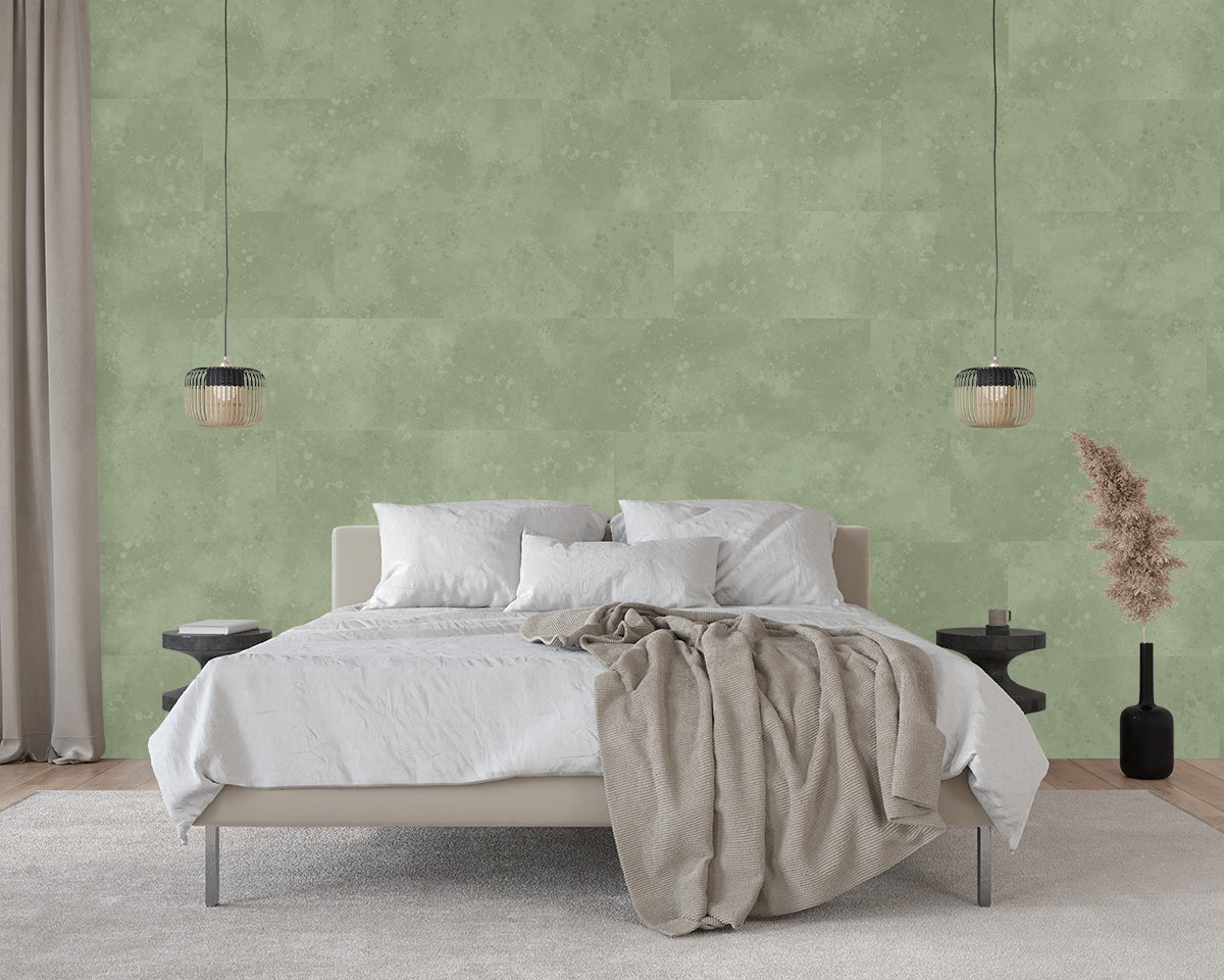 Urban Texture Wallpaper Tile - Celery