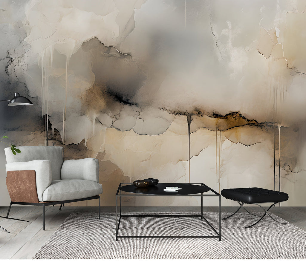 Amber Drift — Abstract Luxury Wallpaper Mural