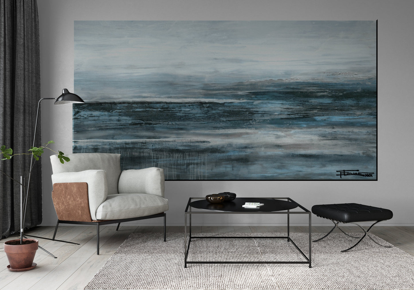 MISTY BLUE- Giant Wall Art Decal