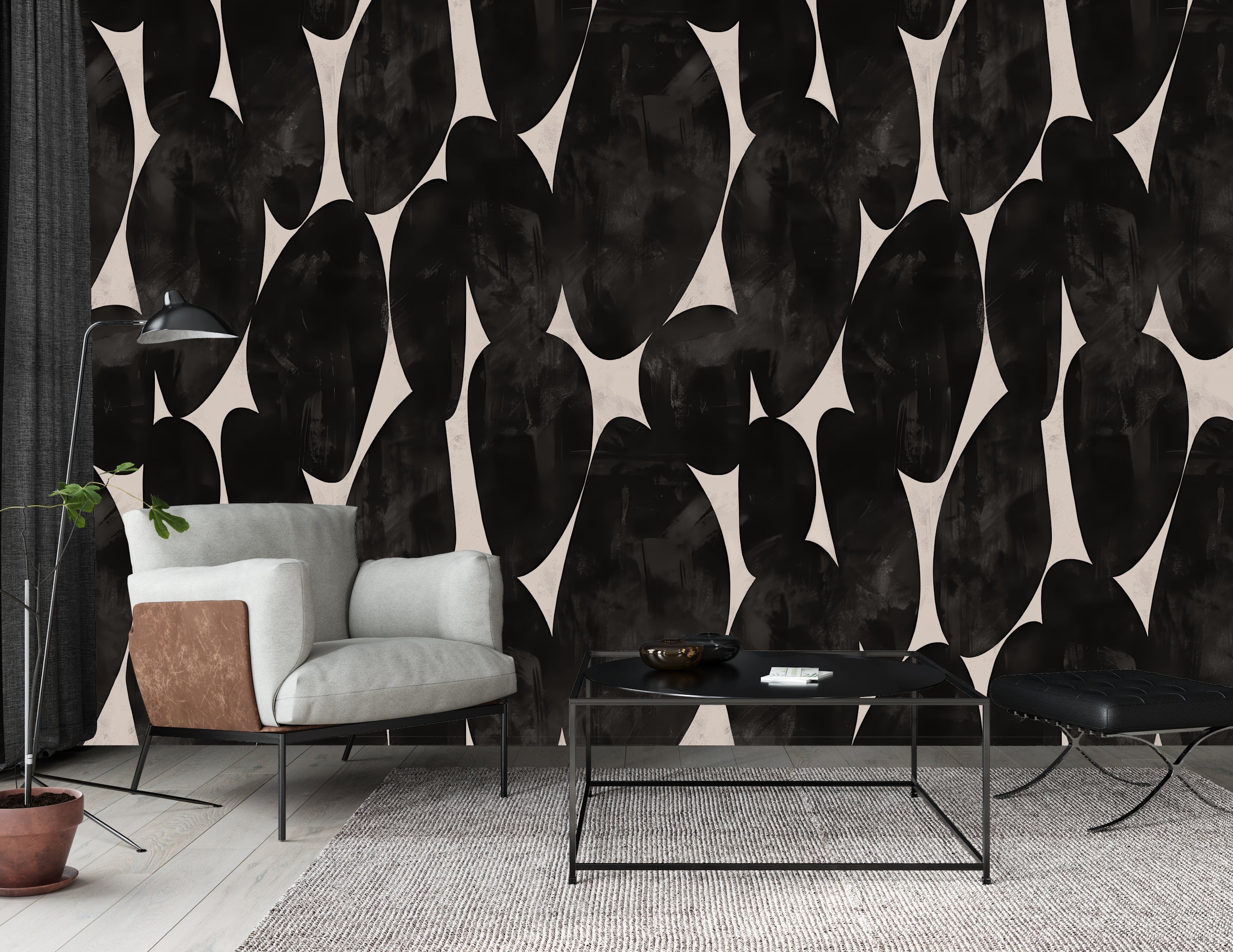 Charcoal Stone — Luxe Textures Luxury Wallpaper