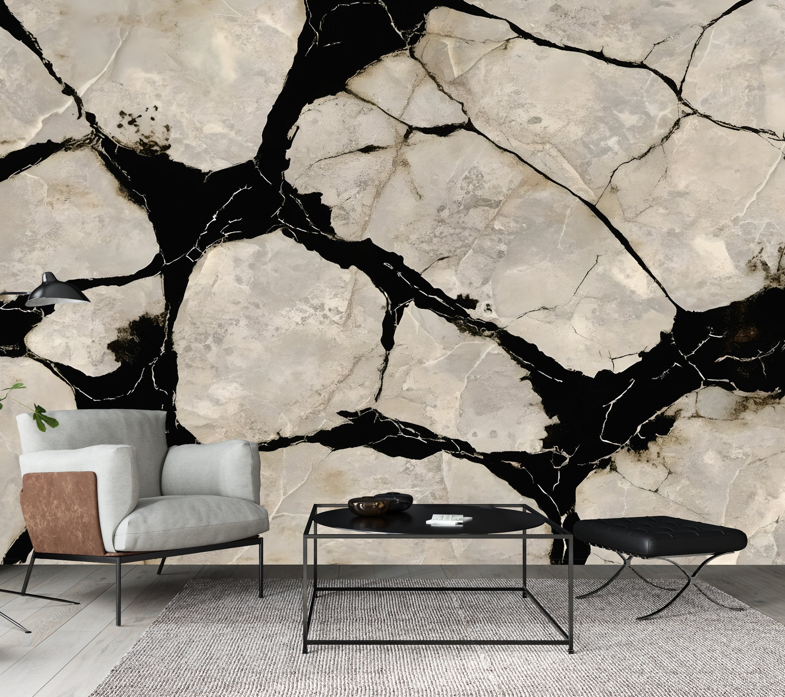Onyx & Cream — Luxe Textures Luxury Wallpaper Mural