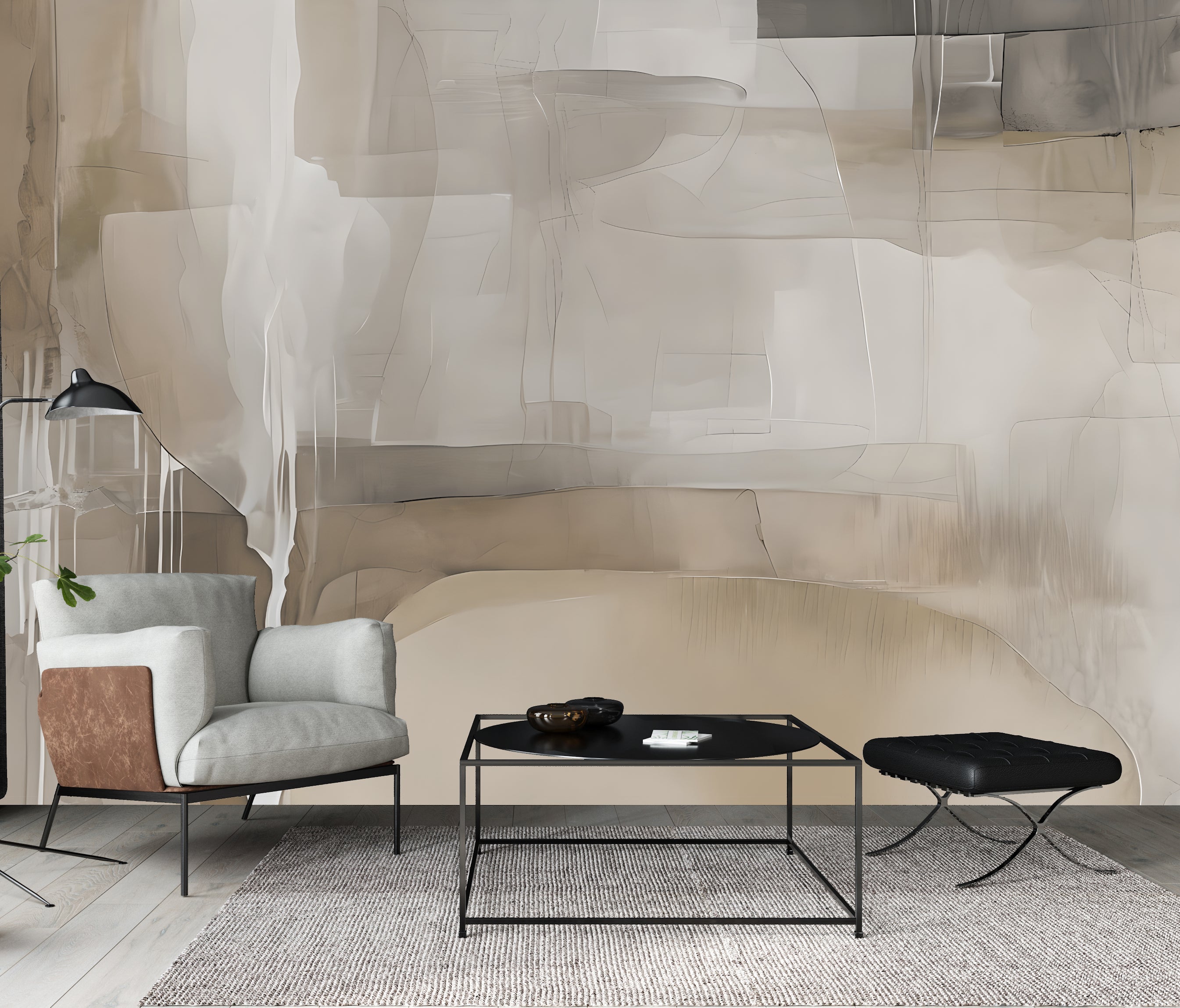 Silent Canvas — Abstract Luxury Wallpaper Mural