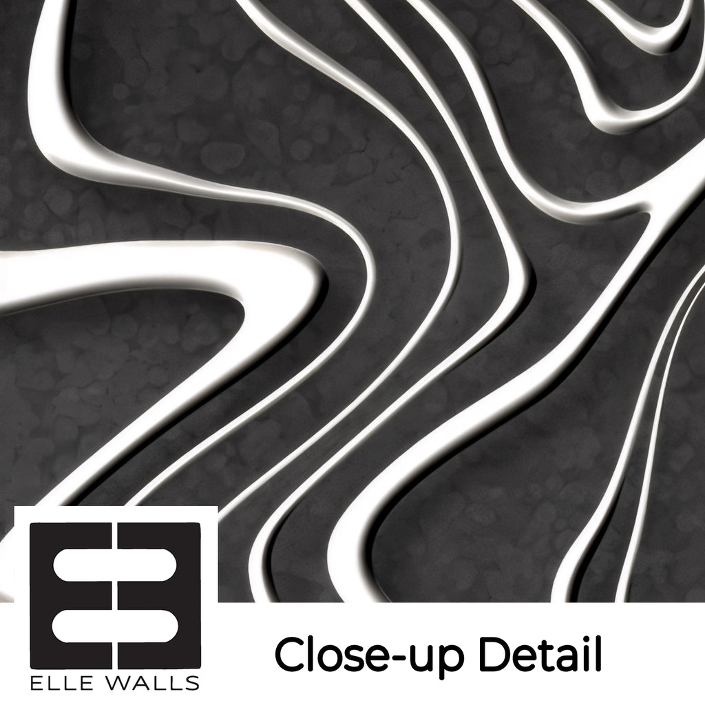 Charcoal Waves — Abstract Luxury Wallpaper Mural