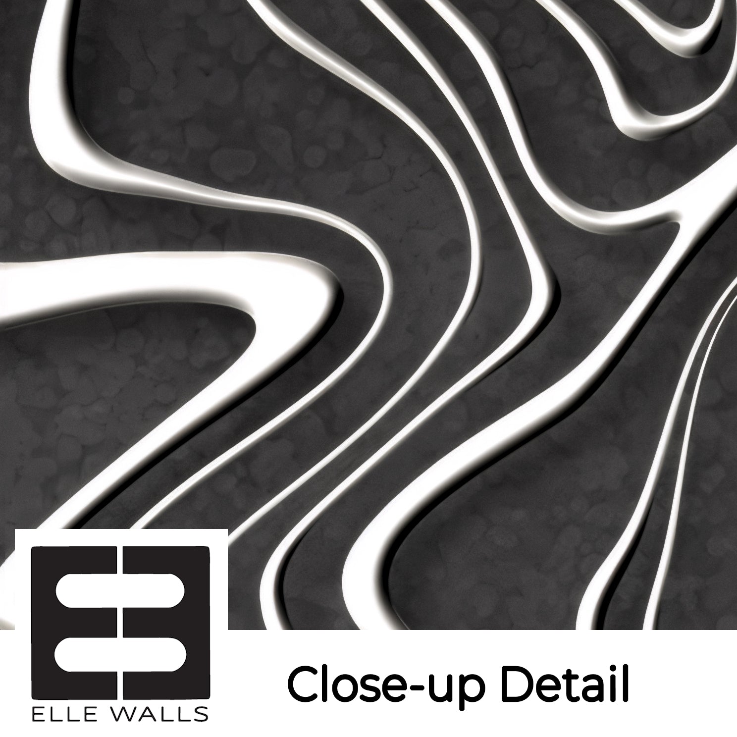 Charcoal Waves — Abstract Luxury Wallpaper Mural