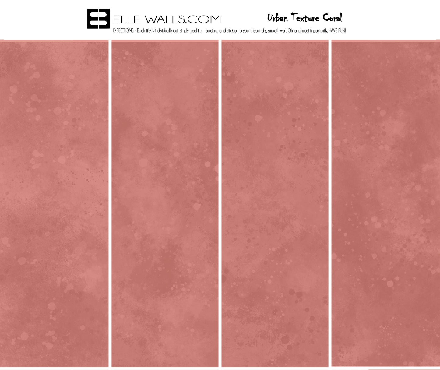 Urban Texture Wallpaper Tile - Coral