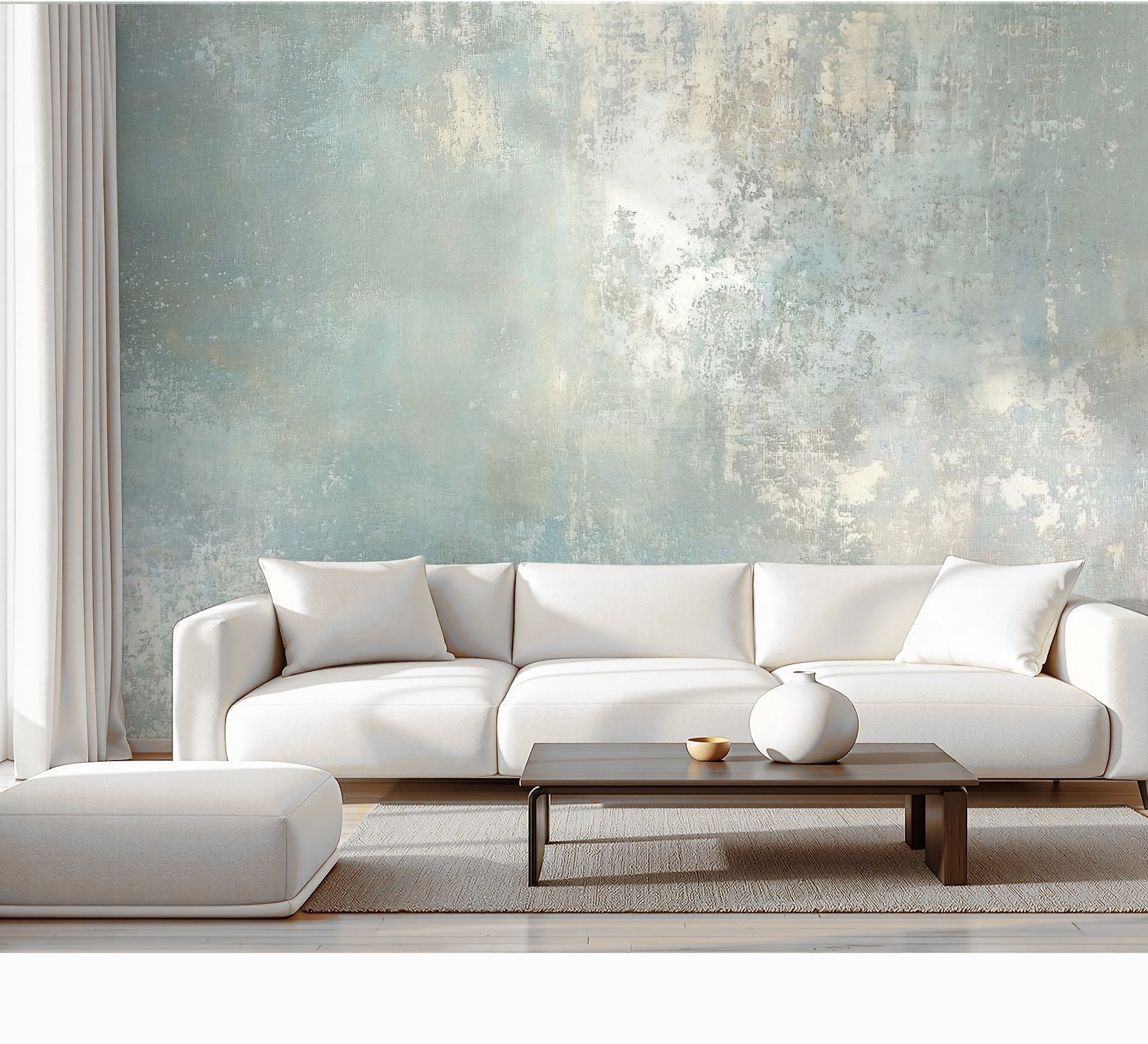 Soft Blue Plaster — Luxe Textures Luxury Wallpaper Mural
