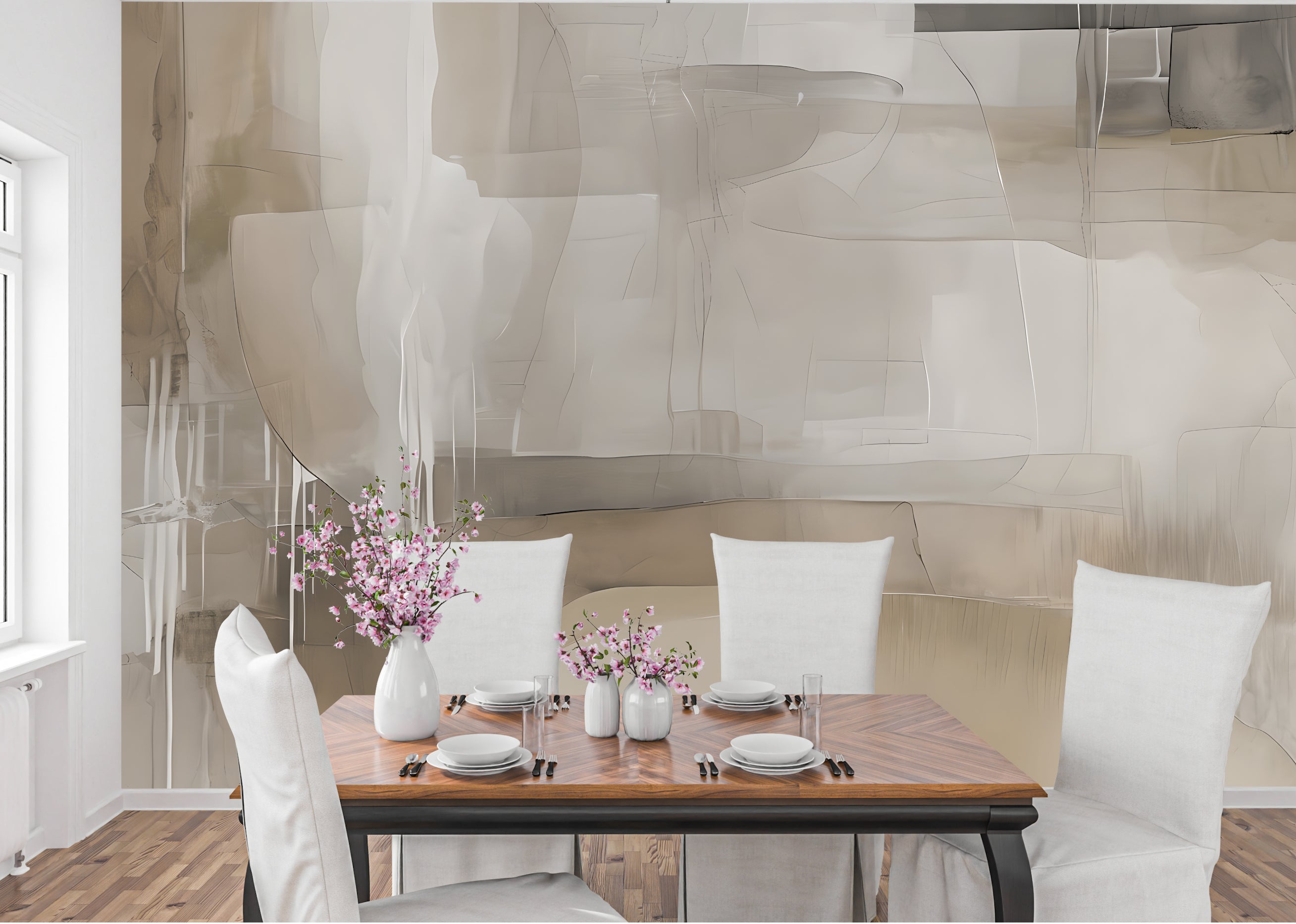 Silent Canvas — Abstract Luxury Wallpaper Mural