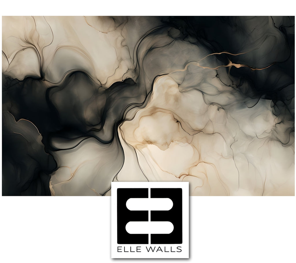 Smoke & Honey — Abstract Luxury Wallpaper Mural