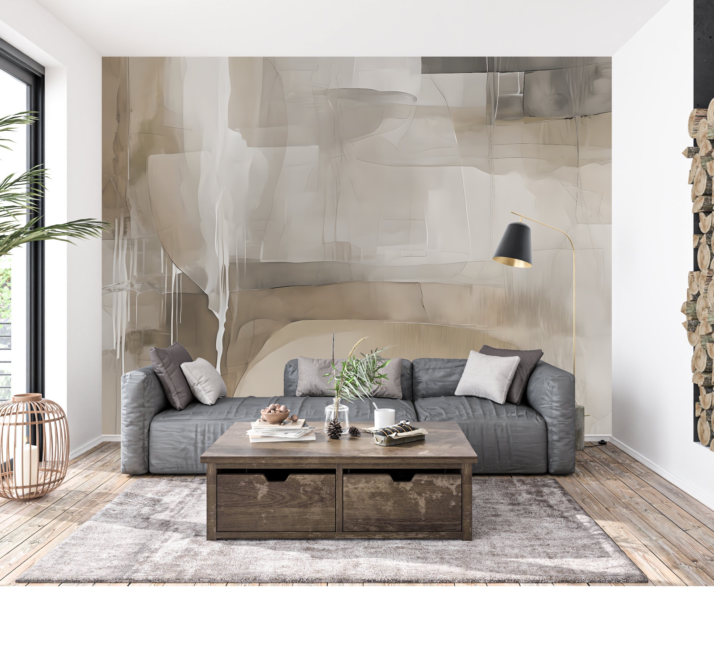 Silent Canvas — Abstract Luxury Wallpaper Mural