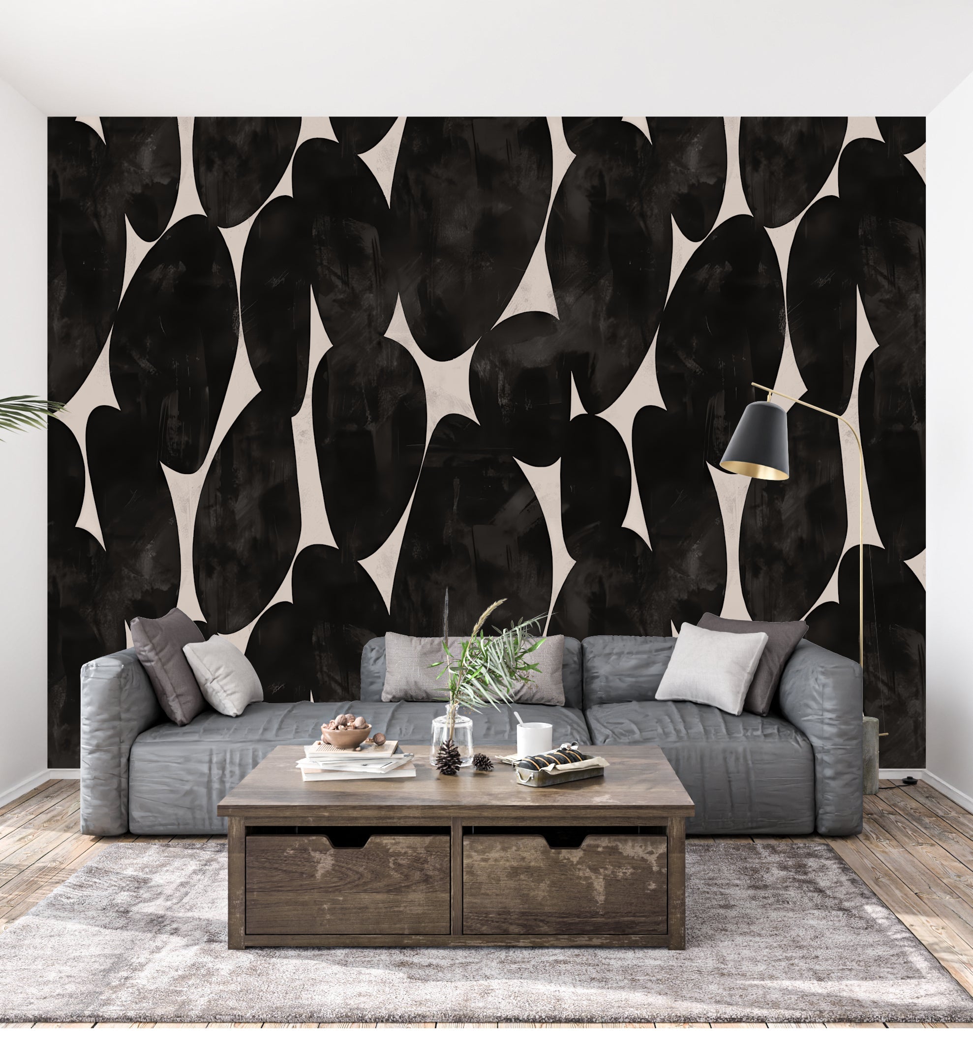 Charcoal Stone — Luxe Textures Luxury Wallpaper