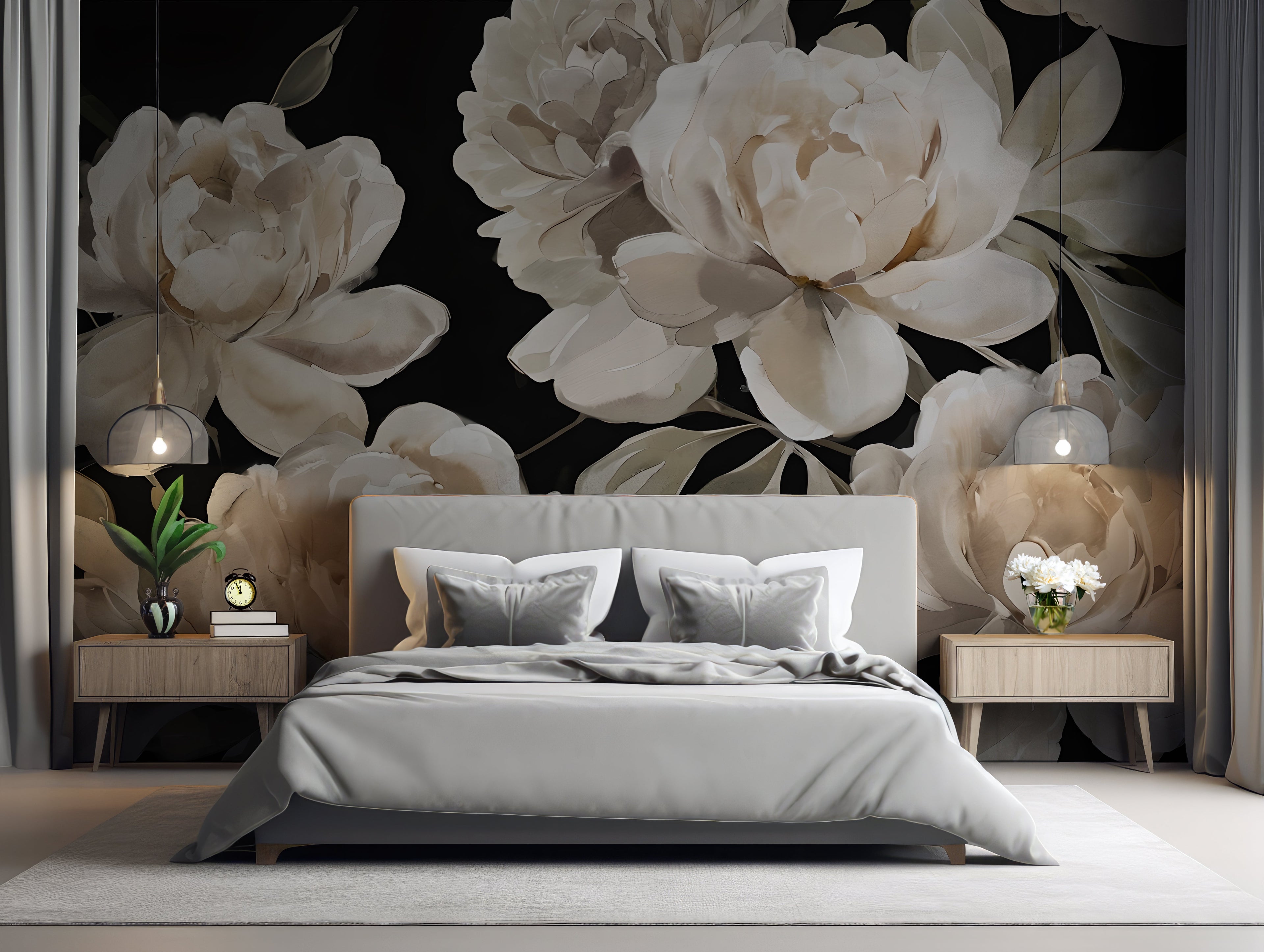 Painted Peony — Bold Florals Luxury Wallpaper Mural